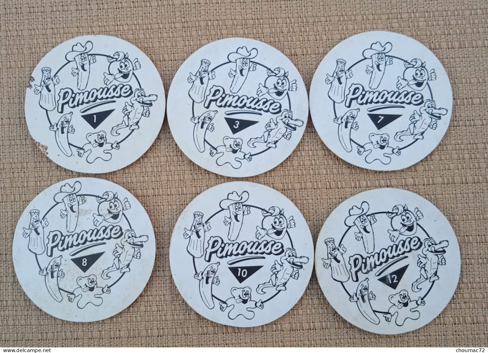 POG 008, Lot De 6 Pogs Pimousse - Otros & Sin Clasificación