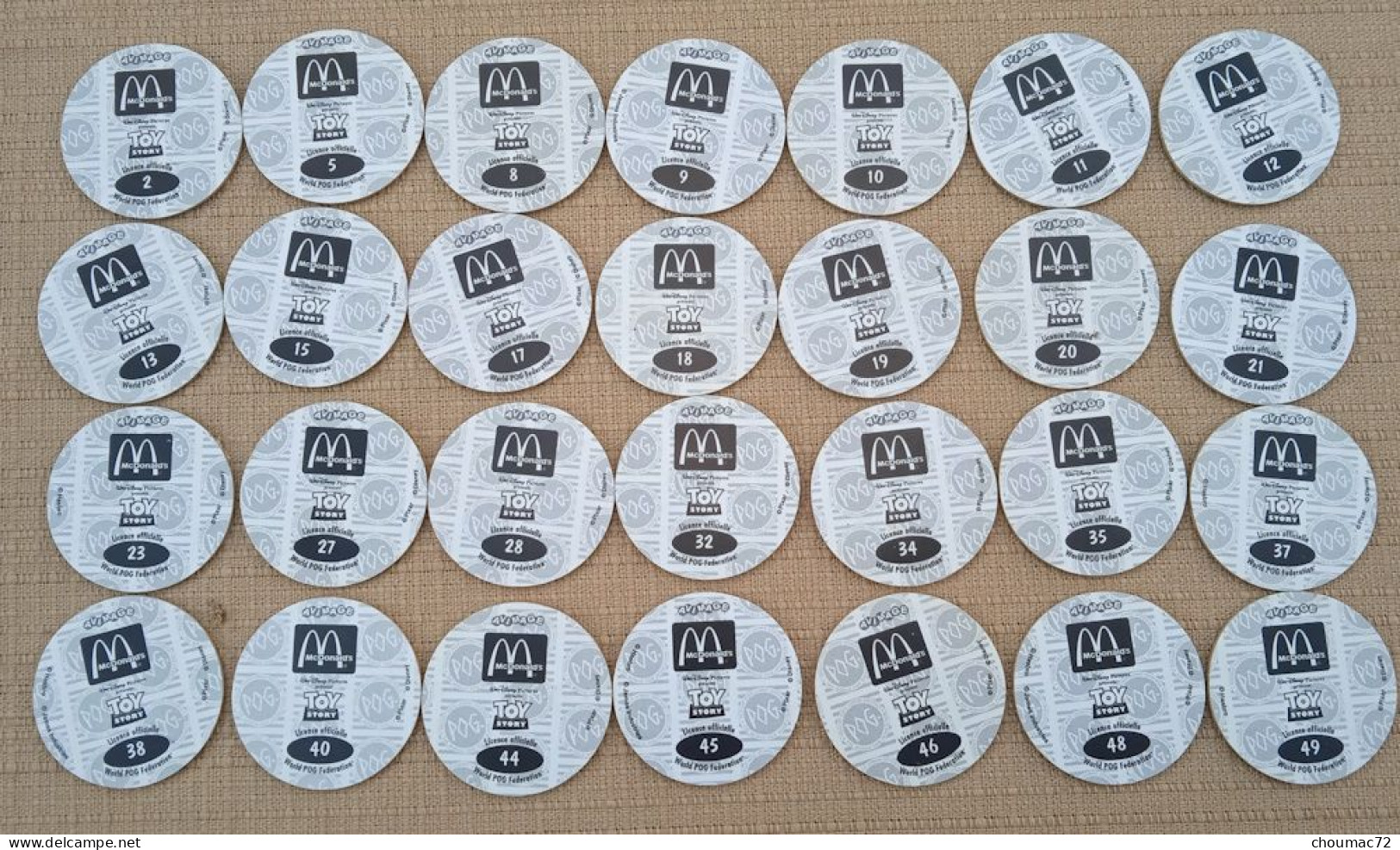 POG 005, Lot De 28 Pogs Avimage Toys McDonalds Oixr Disney - Andere & Zonder Classificatie