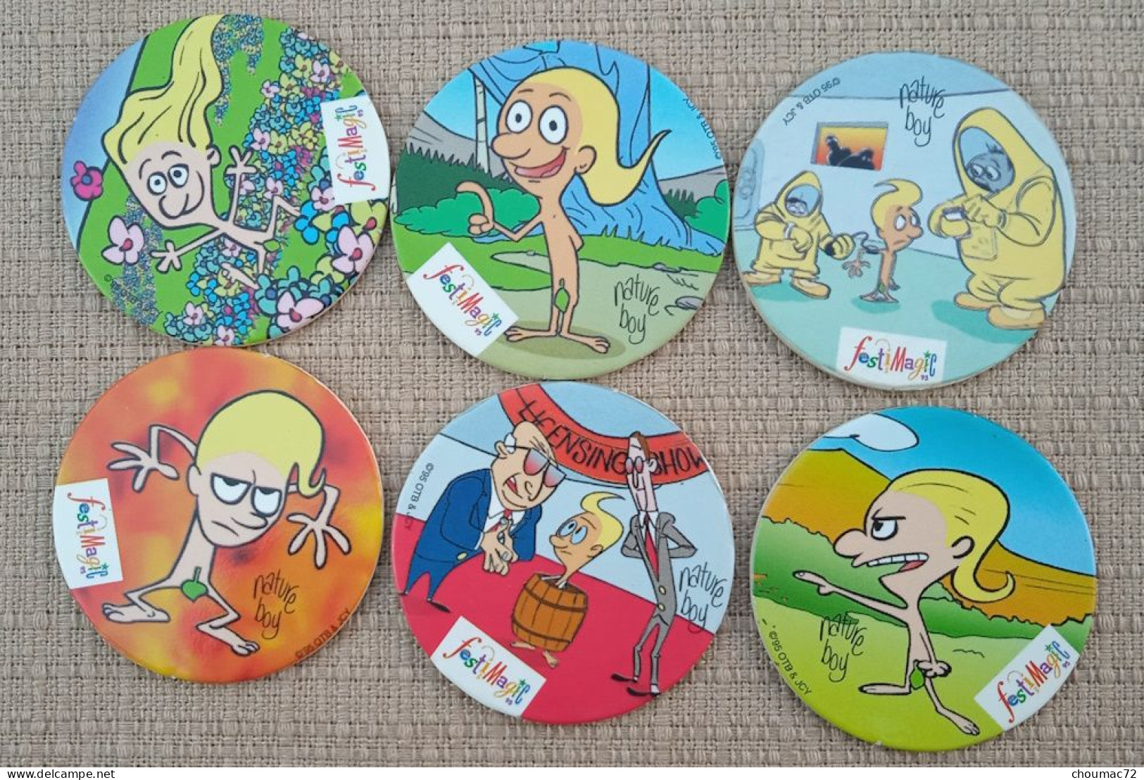 POG 014, Lot De 6 Pogs Festy Magic Série Inédite Wackers - Andere & Zonder Classificatie