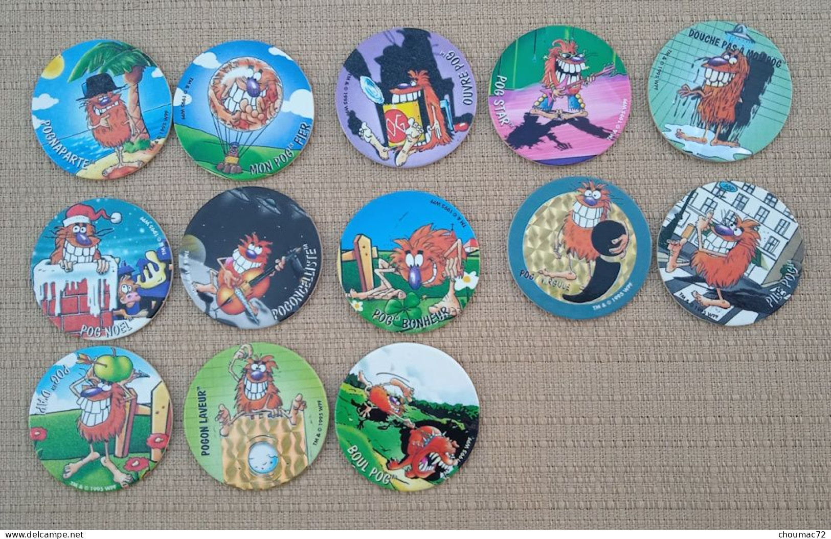 POG 007, Lot De 13 Pogs Avimage Série N° 2 TM C 1995 WPF - Autres & Non Classés