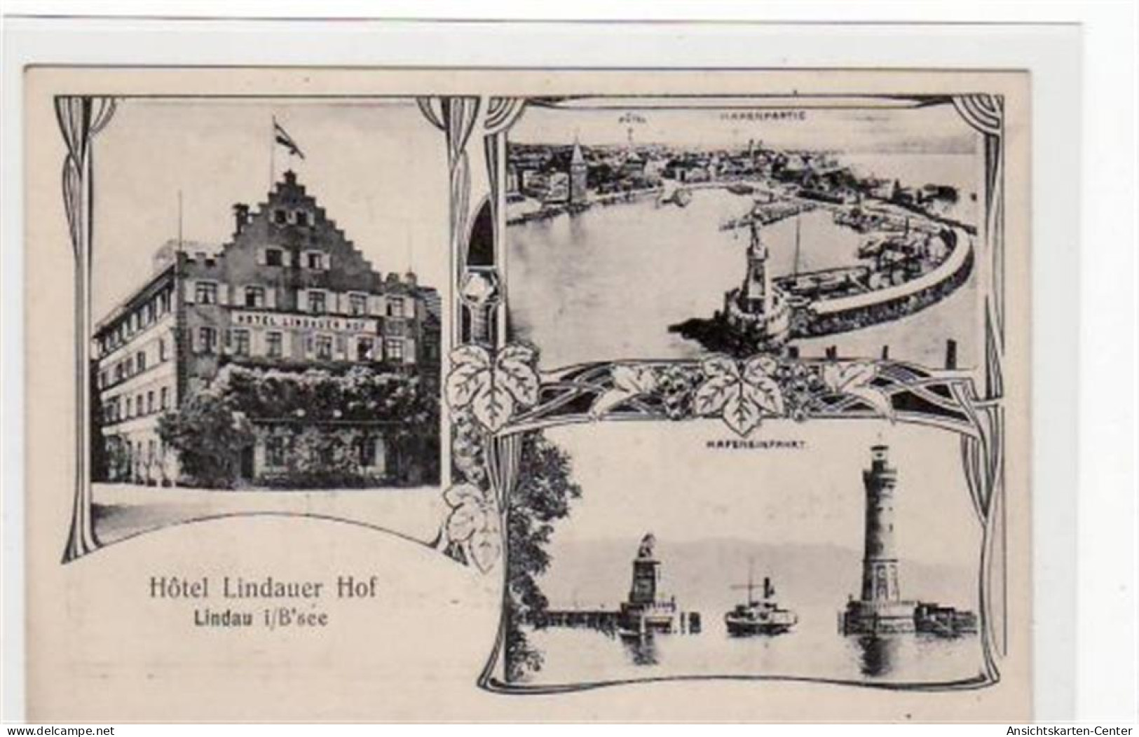 39027604 - Hotel Lindauer Hof, Eine Hafenpartie Hafeneinfahrt Ungelaufen  Top Erhaltung. - Lindau A. Bodensee