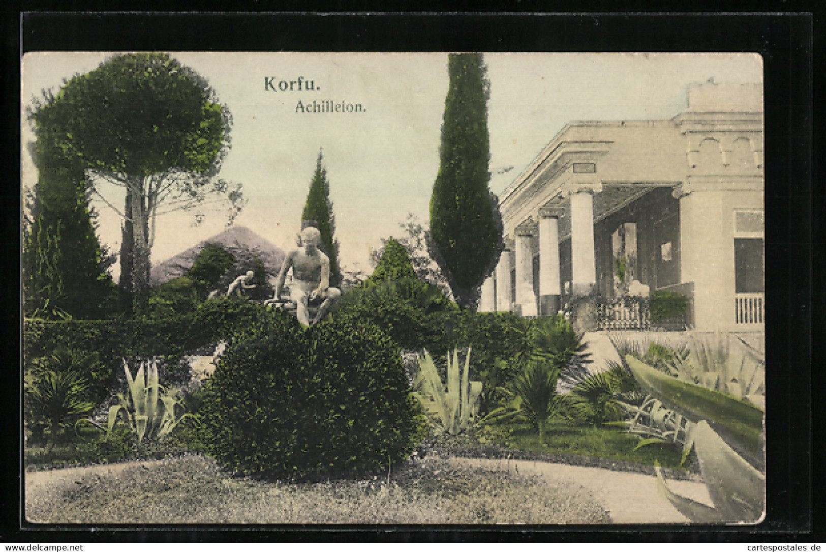AK Korfu, Gartenpartie Am Achilleion  - Grecia