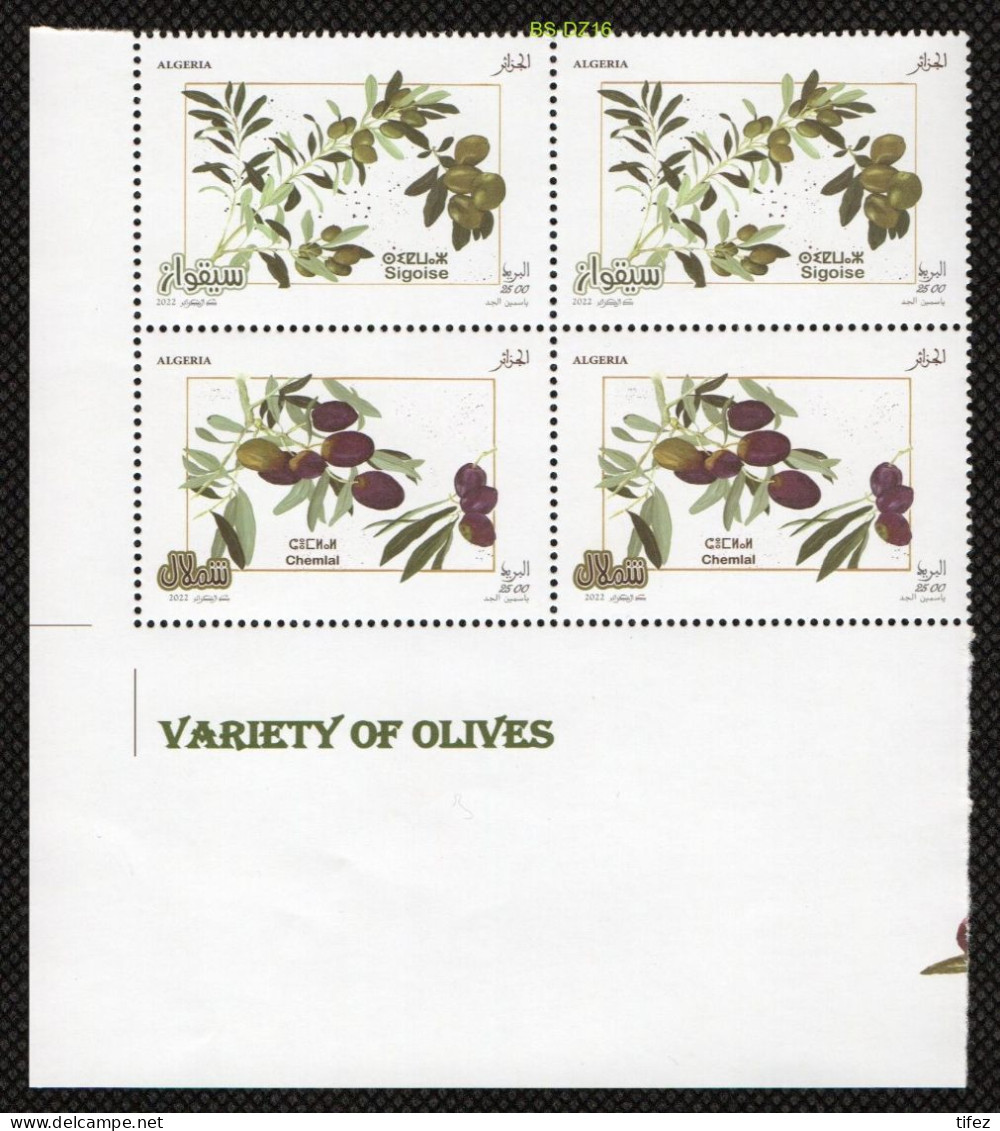 Année 2022-N°1915/1916 Neufs**/MNH : Variétés D'Olives (Olive Varieties) - Paire  (1) - Algeria (1962-...)