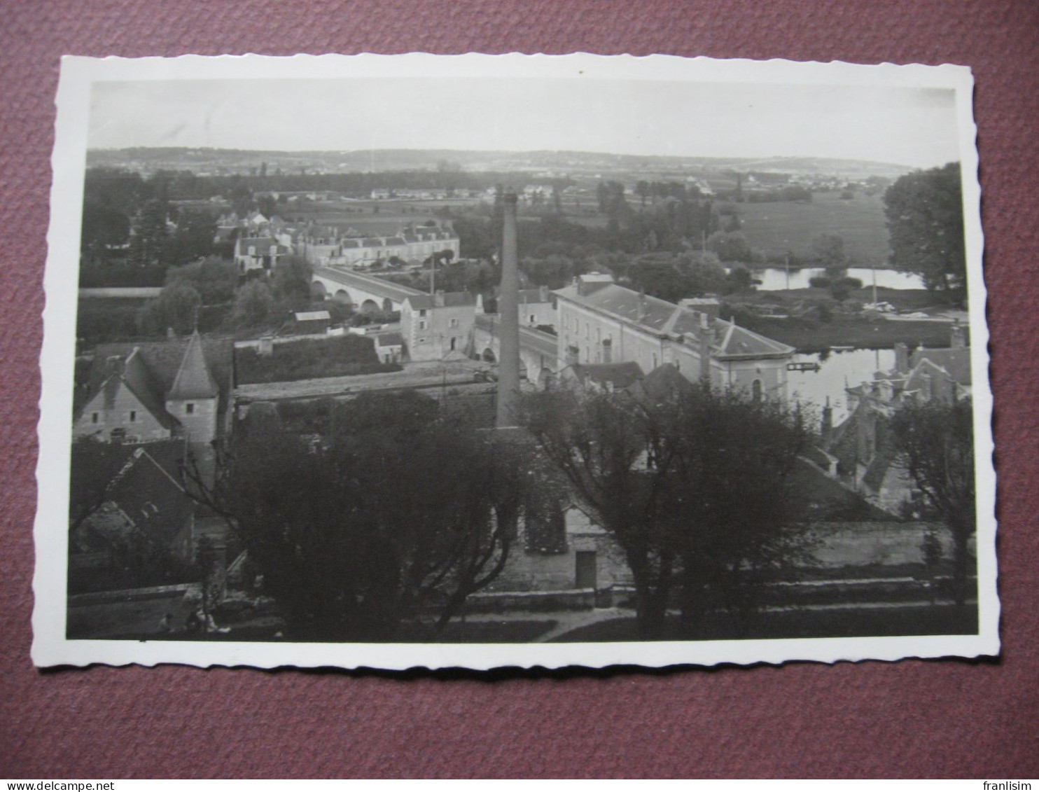 CPA PHOTO 41 ST SAINT AIGNAN SUR CHER Vue Générale Prise Du Chateau USINE MANUFACTURE En Premier Plan 1950 - Saint Aignan