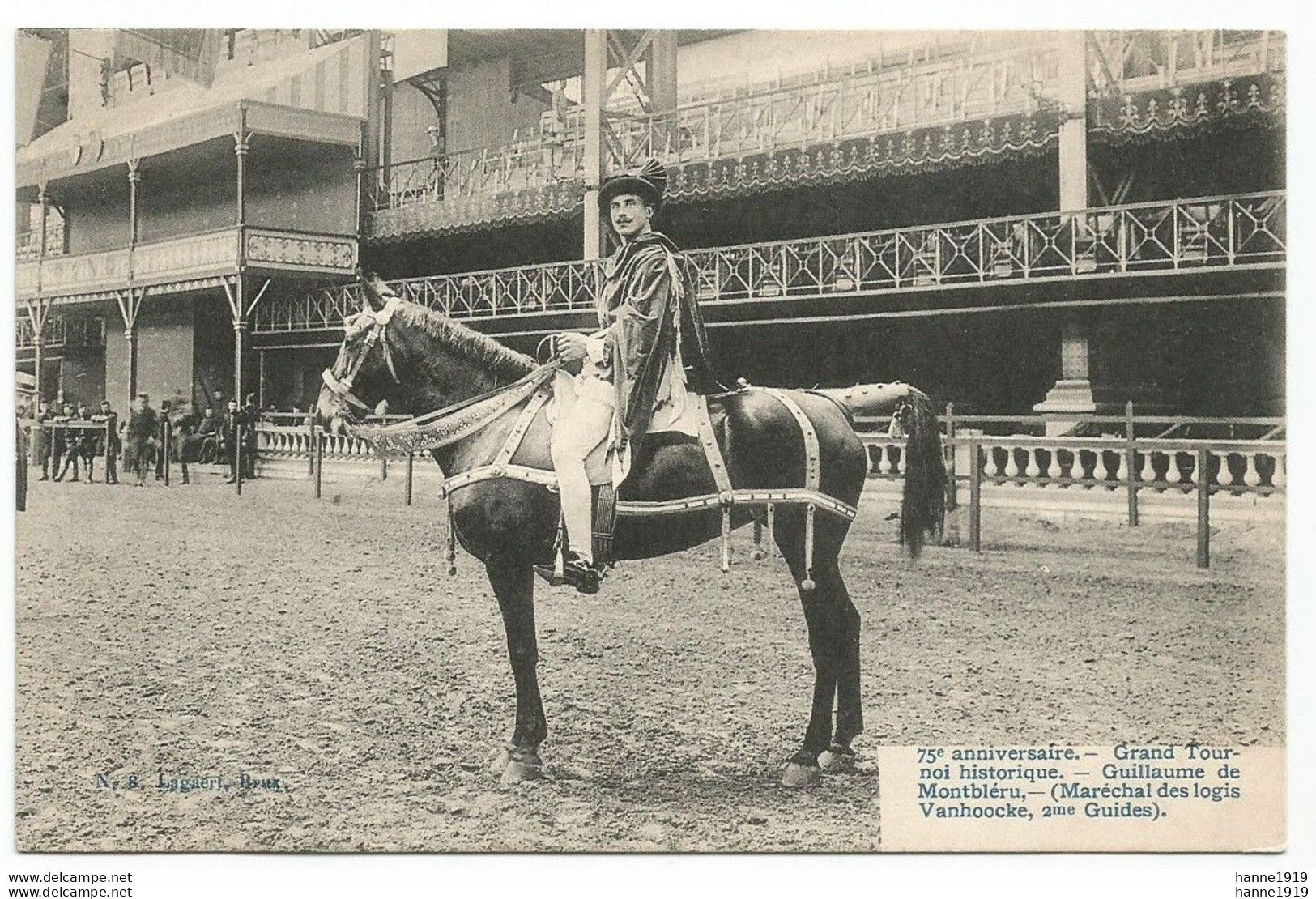 Horse Pferd Cheval Paard Grand Tournoi Historique Guillaume De Montbléru AK Htje - Pferde