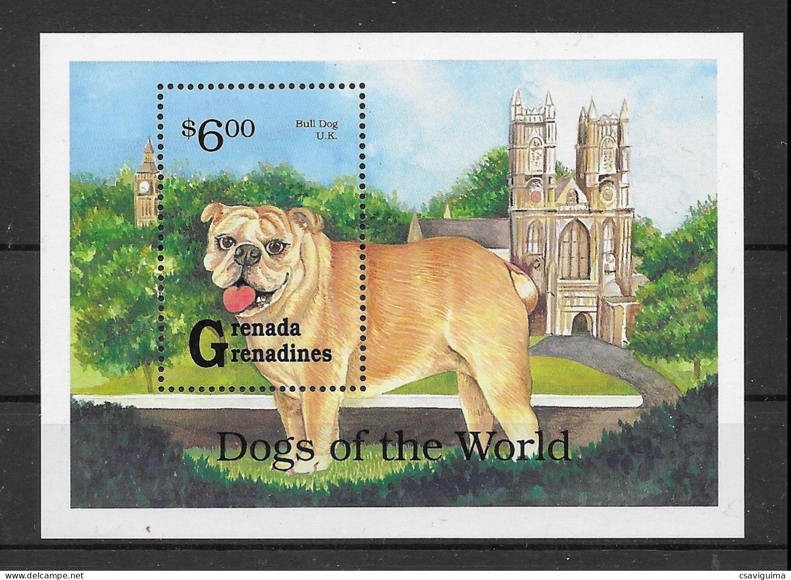 Grenada Grenadines - 1993 - Dog: Bull Dog - Yv Bf 268 - Perros