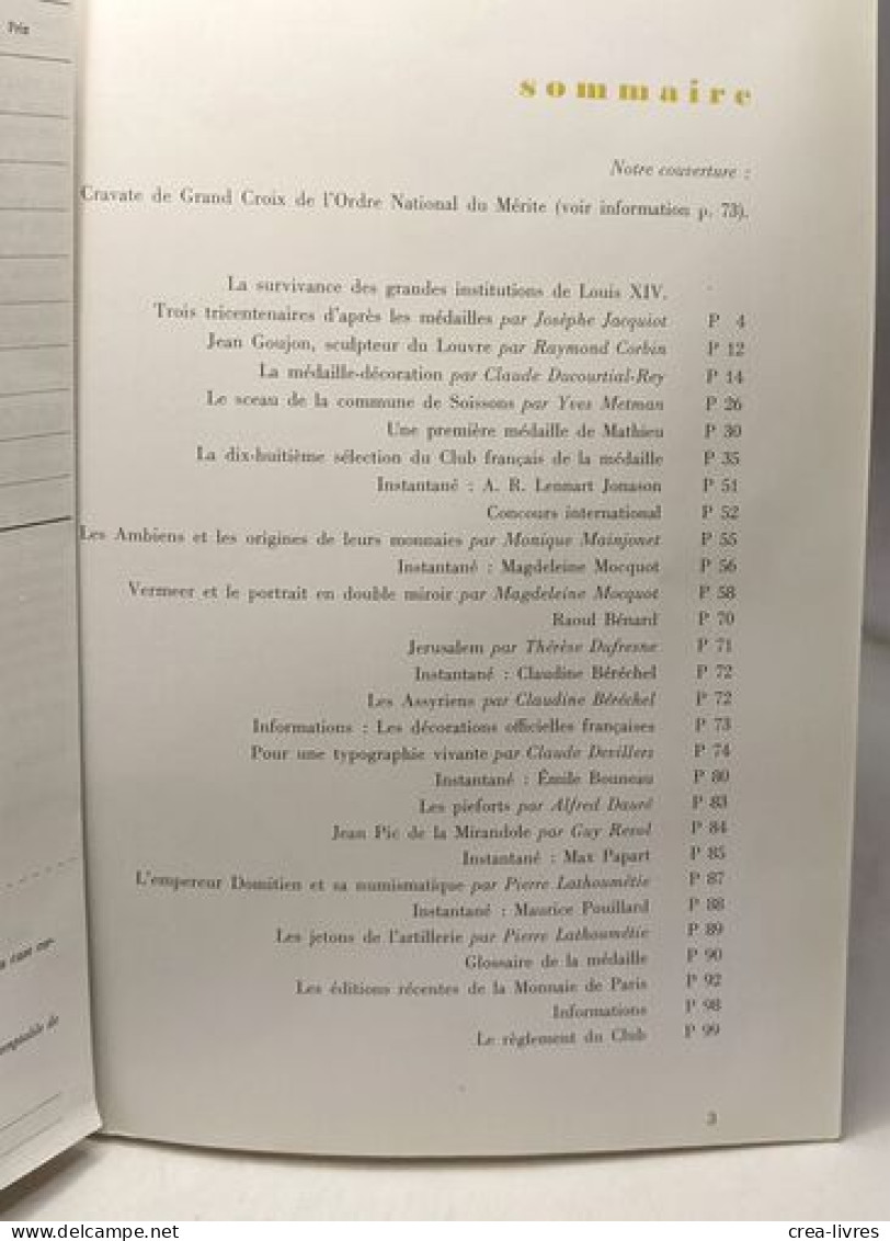 Le Club Français De La Médaille - N°18 1968 + N°29 1970 --- 2 Numéros - Non Classés