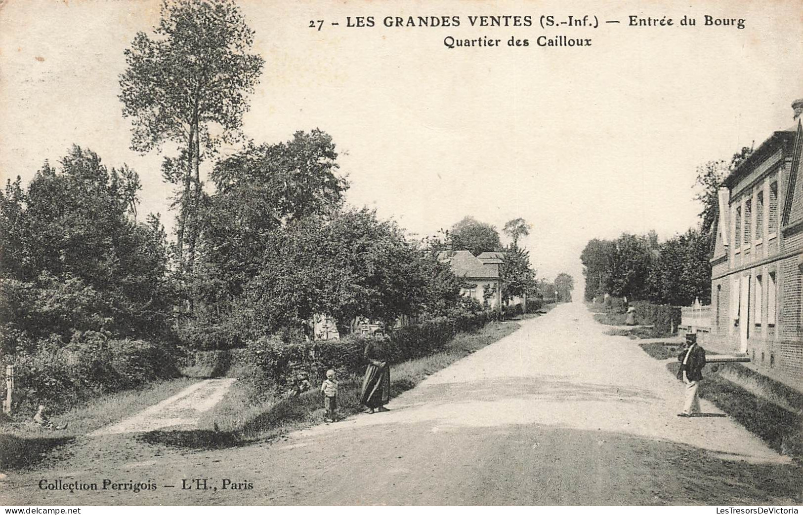 FRANCE - Les Grandes Ventes - Entrée Du Bourg Quartier Des Cailloux - Animé - Carte Postale Ancienne - Sonstige & Ohne Zuordnung