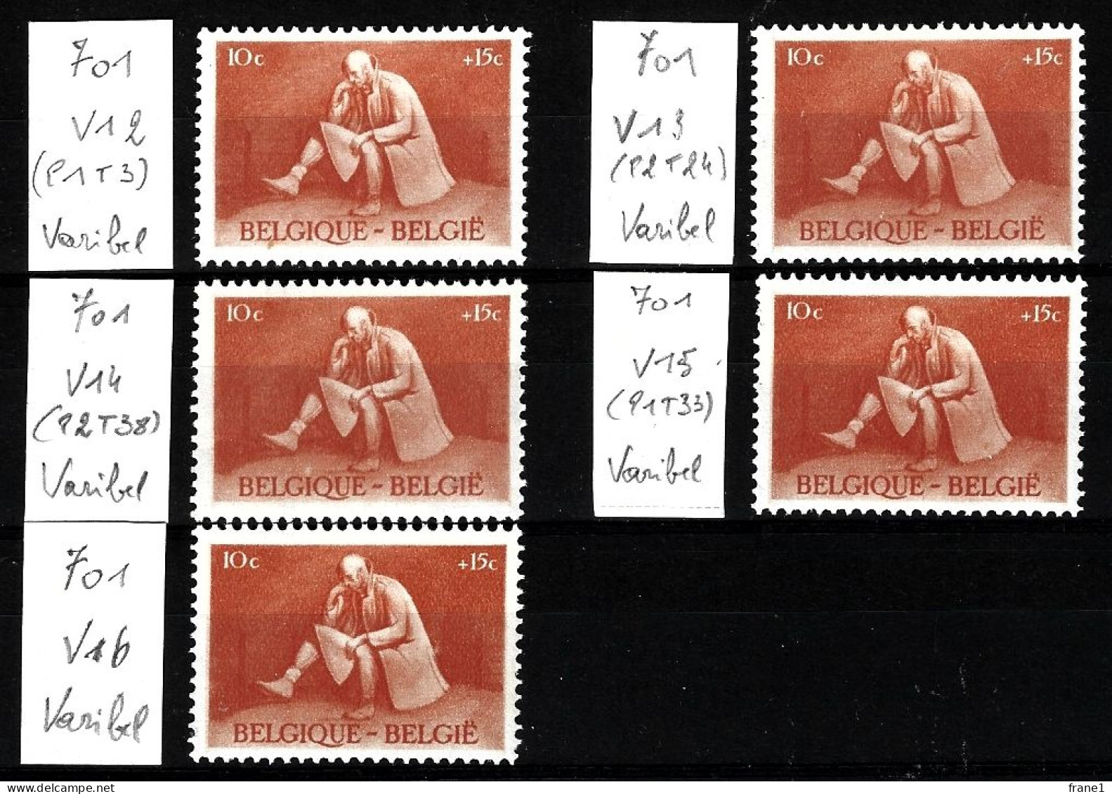 LOT 701 -702   20 Var. LUPPI/VARIBEL  (XX) MNH - 1961-1990