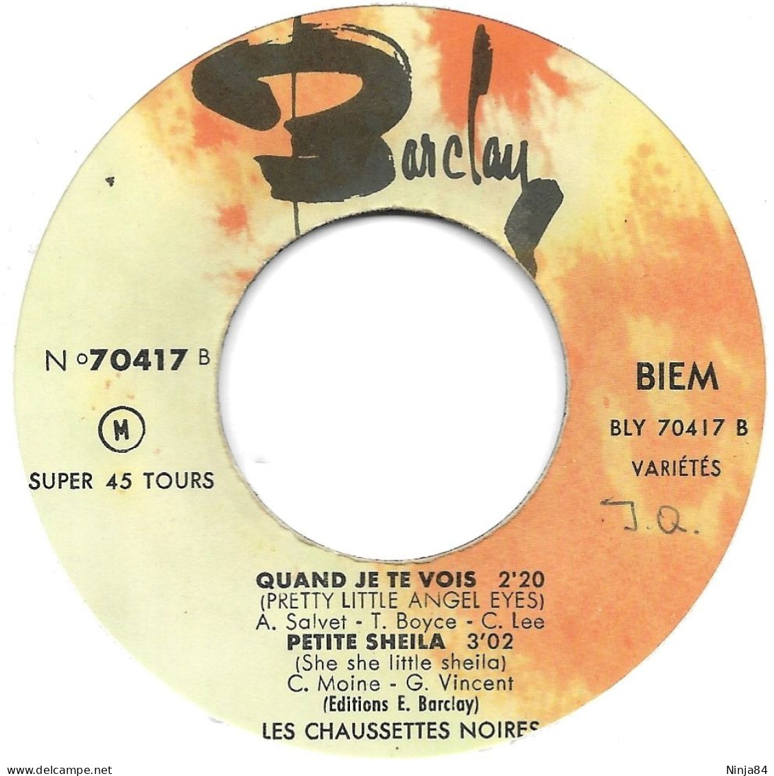 EP 45 RPM (7") Les Chaussettes Noires / Gene Vincent   "  Le Twist  " - Sonstige - Franz. Chansons