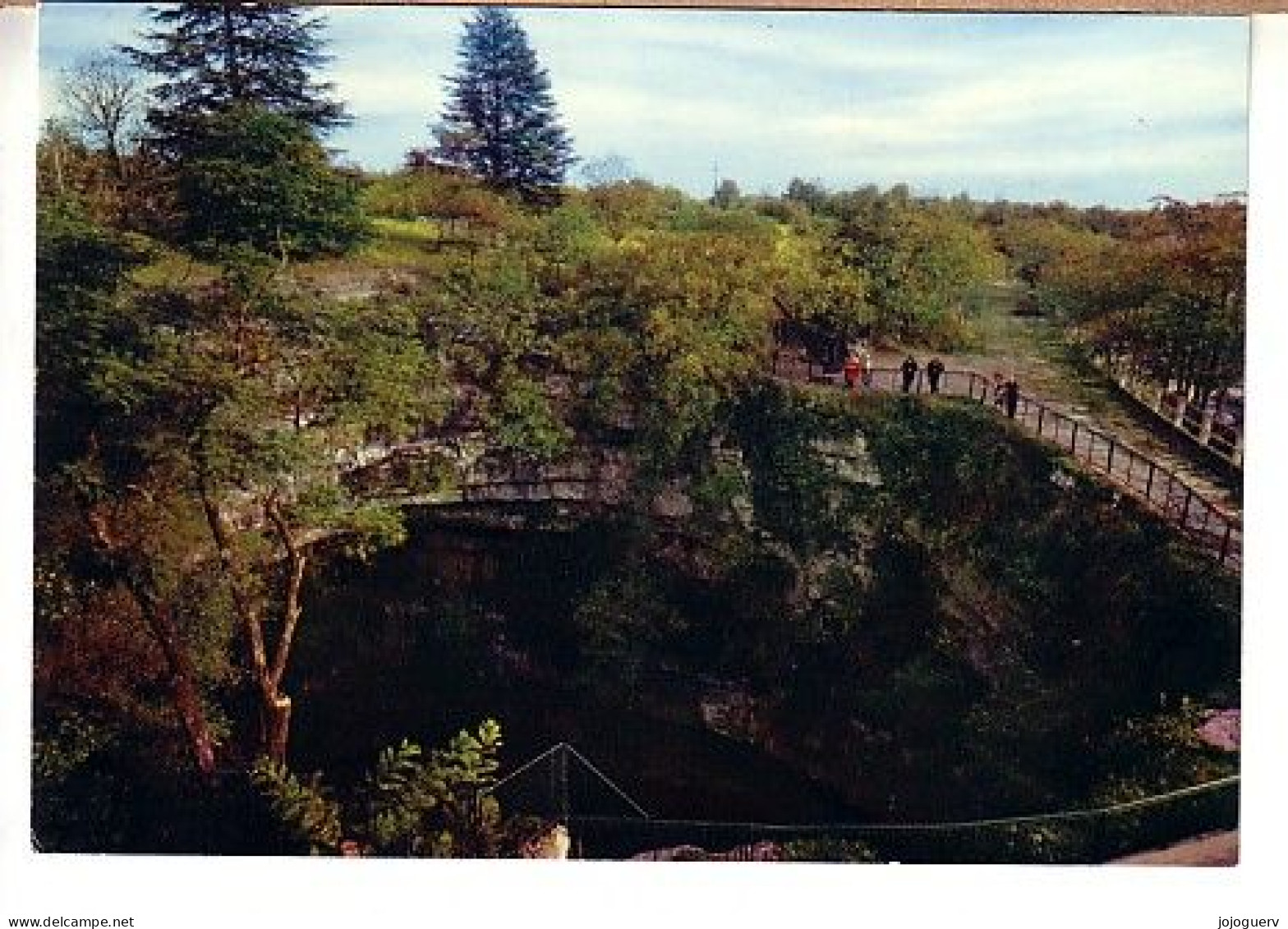 Padirac L'orifice Du Gouffre Et Le Bas Du Gouffre ( 2 Cartes ;explications Au Dos Et Cachet Du Gouffre, écrites En 1978 - Padirac