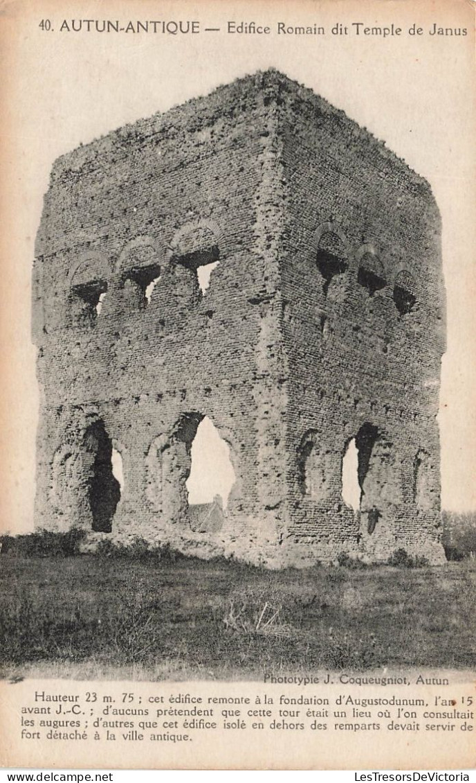 FRANCE - Autun Antique - Edifice Romain Dit Temple De Janus - Vue Générale - Carte Postale Ancienne - Autun