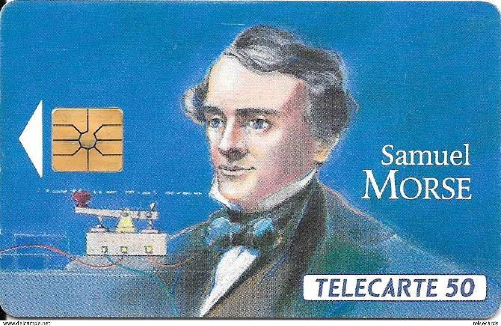 France: France Telecom 03.93 F340 Les Grandes Figures, Samuel Morse - 1993