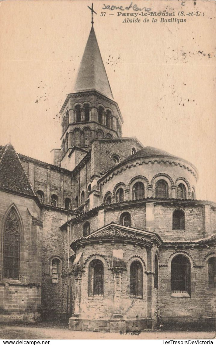 FRANCE - Paray Le Monial (S Et L) - Vue Sur L'Abside De La Basilique - Vue Générale - Carte Postale Ancienne - Paray Le Monial