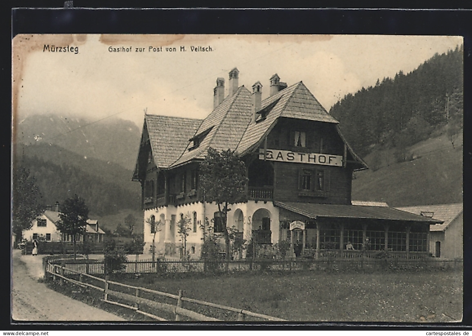 AK Mürzsteg, Gasthof Zur Post Von H. Veitsch  - Autres & Non Classés