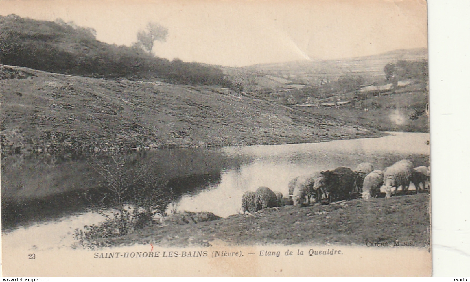 *** 58  ***   SAINT HONORE Les BAINS étang De Queudre  élevage Moutons  --  Timbrée TTB  - Saint-Honoré-les-Bains