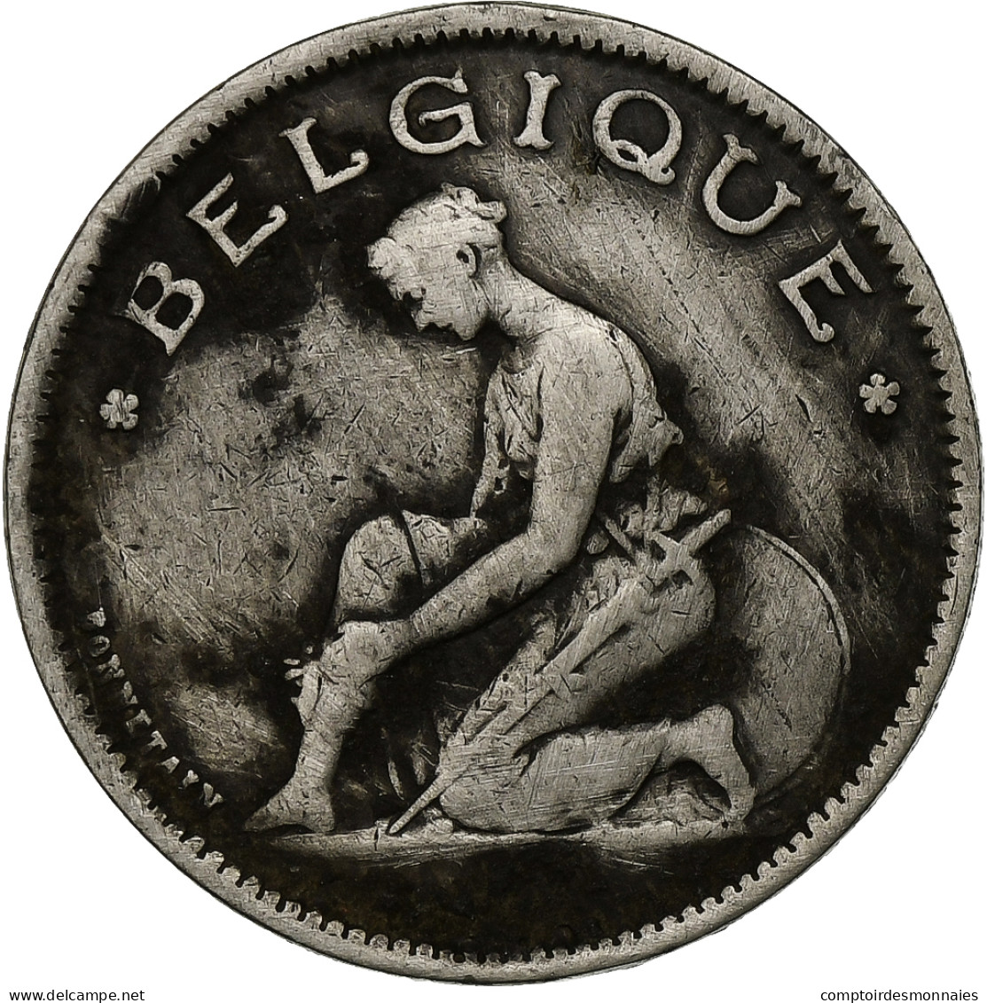 Belgique, Albert I, Franc, 1929, Bruxelles, Bon Pour 1 Franc, Nickel, TB+, KM:89 - 1 Frank