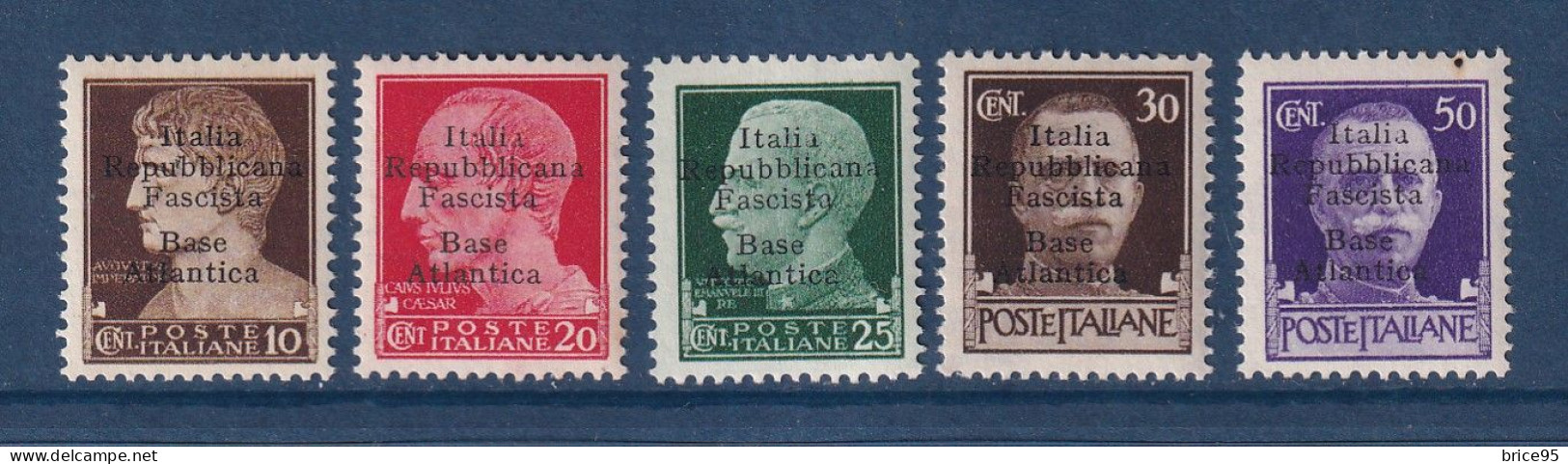 France - Base Navale Italienne De Bordeaux - YT N° 1 à 6 ** - Neuf Sans Charnière - Manque N° 2 - 1943 à 1944 - Guerre (timbres De)