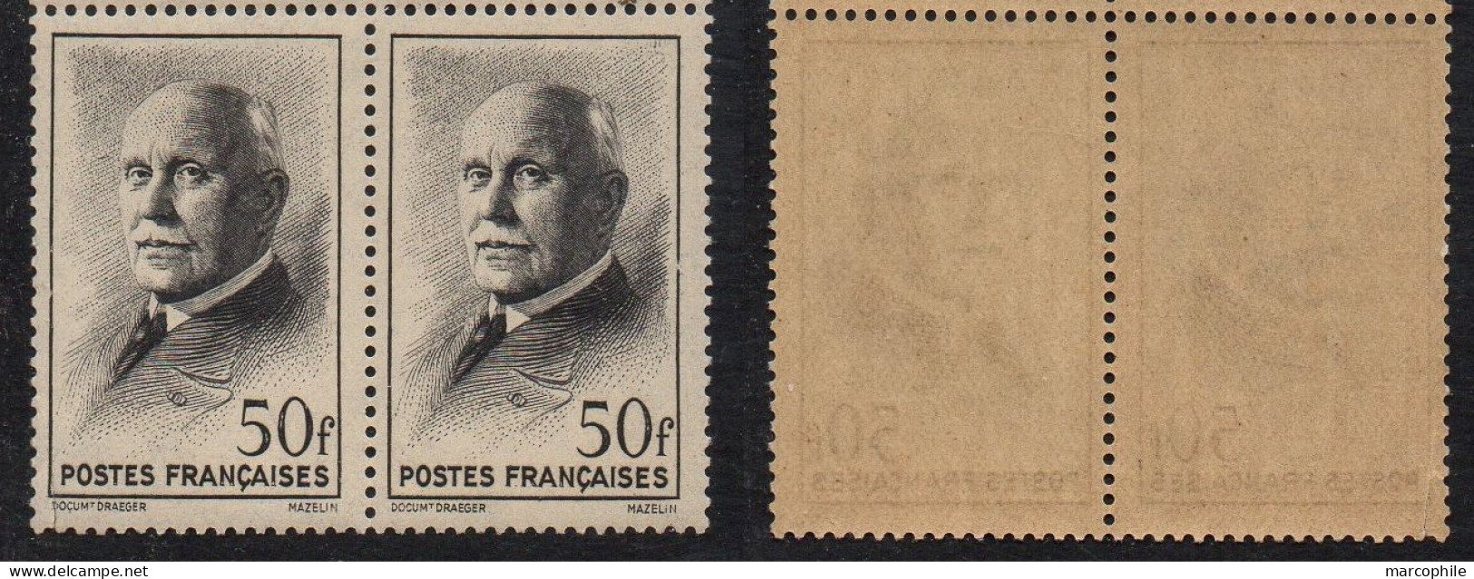 FRANCE / # 525a **/ 50 Francs Noir "PETAIN" Sur Papier Jaunatre En Paire / COTE > 15 € (ref 4624b) - Ongebruikt