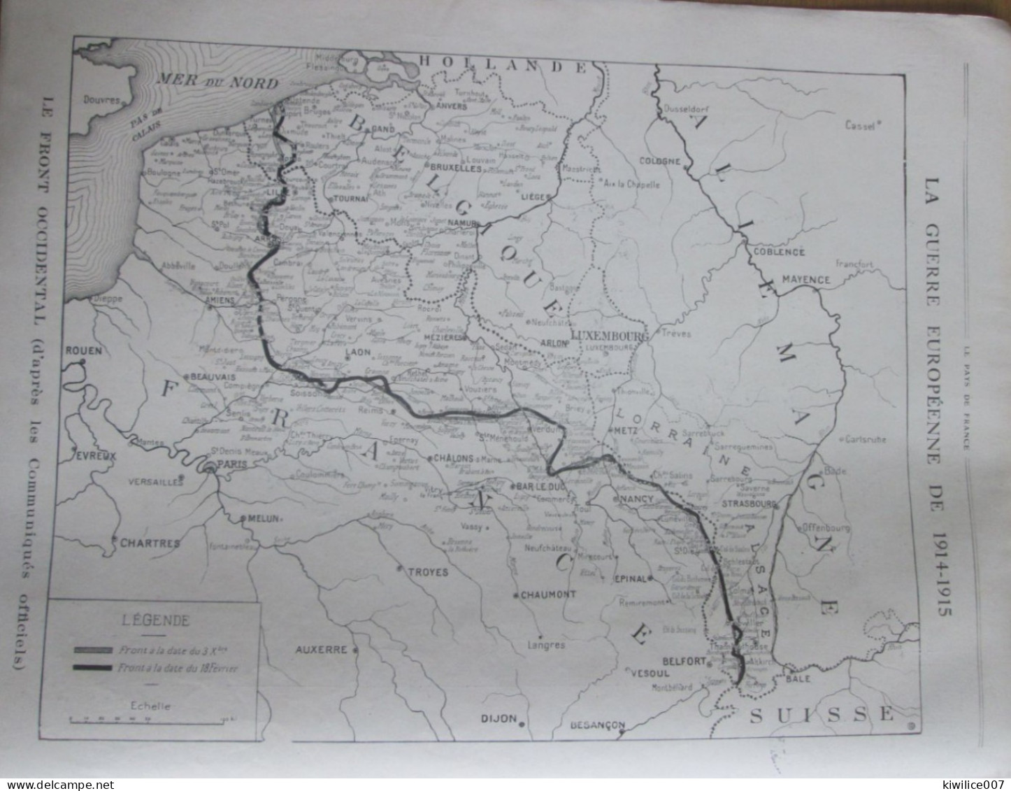 La Grande Guerre 14-18 Semaine Militaire 11 Au 18 Fevrier 1915 Carte Du Front Lille Ypres Arras Soissons  Verdun Nancy N - Ohne Zuordnung