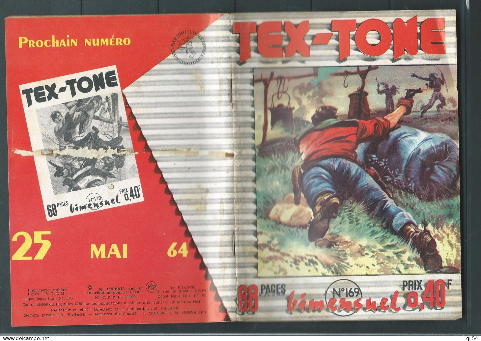 Bd " Tex-Tone  " Bimensuel N° 169 "  Une Caisse Vide  "      , DL  2è Tri. 1964 - BE- RAP 0802 - Kleine Formaat