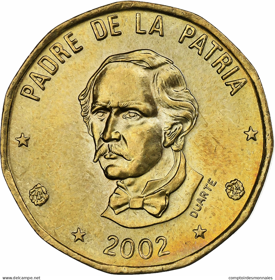 République Dominicaine, Peso, 2002, Laiton, SPL, KM:80.1 - Dominicaine