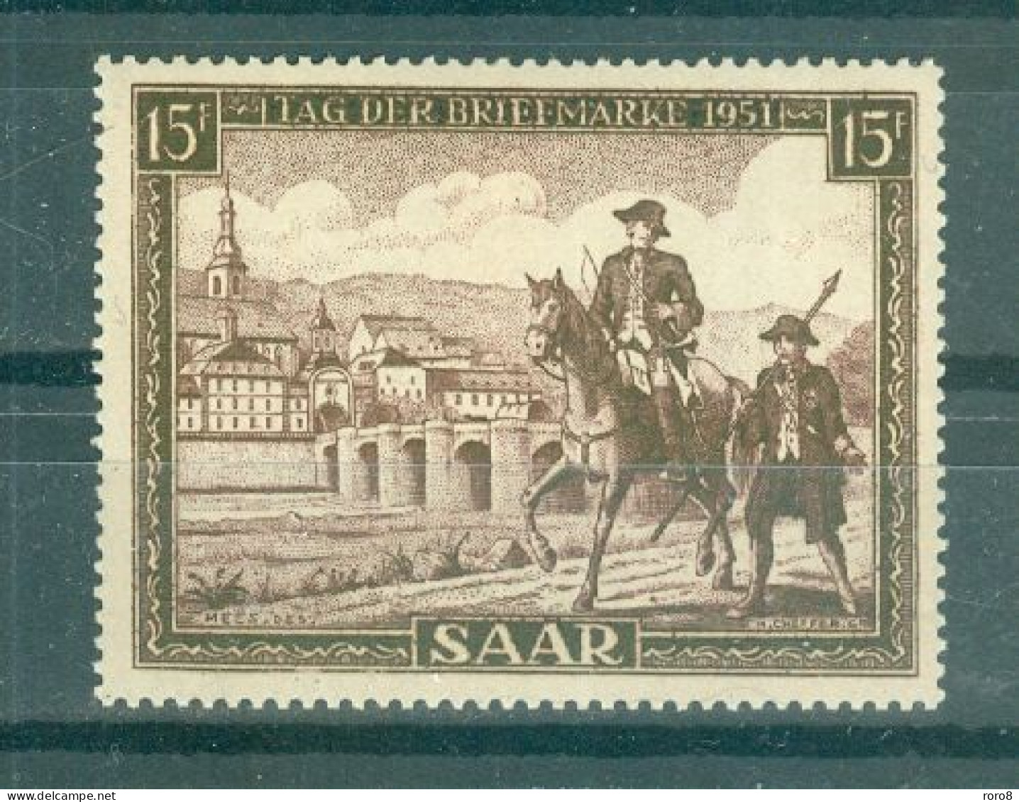 SARRE - N°291* MH Trace De Charnière SCAN DU VERSO. Journée Du Timbre. - Unused Stamps