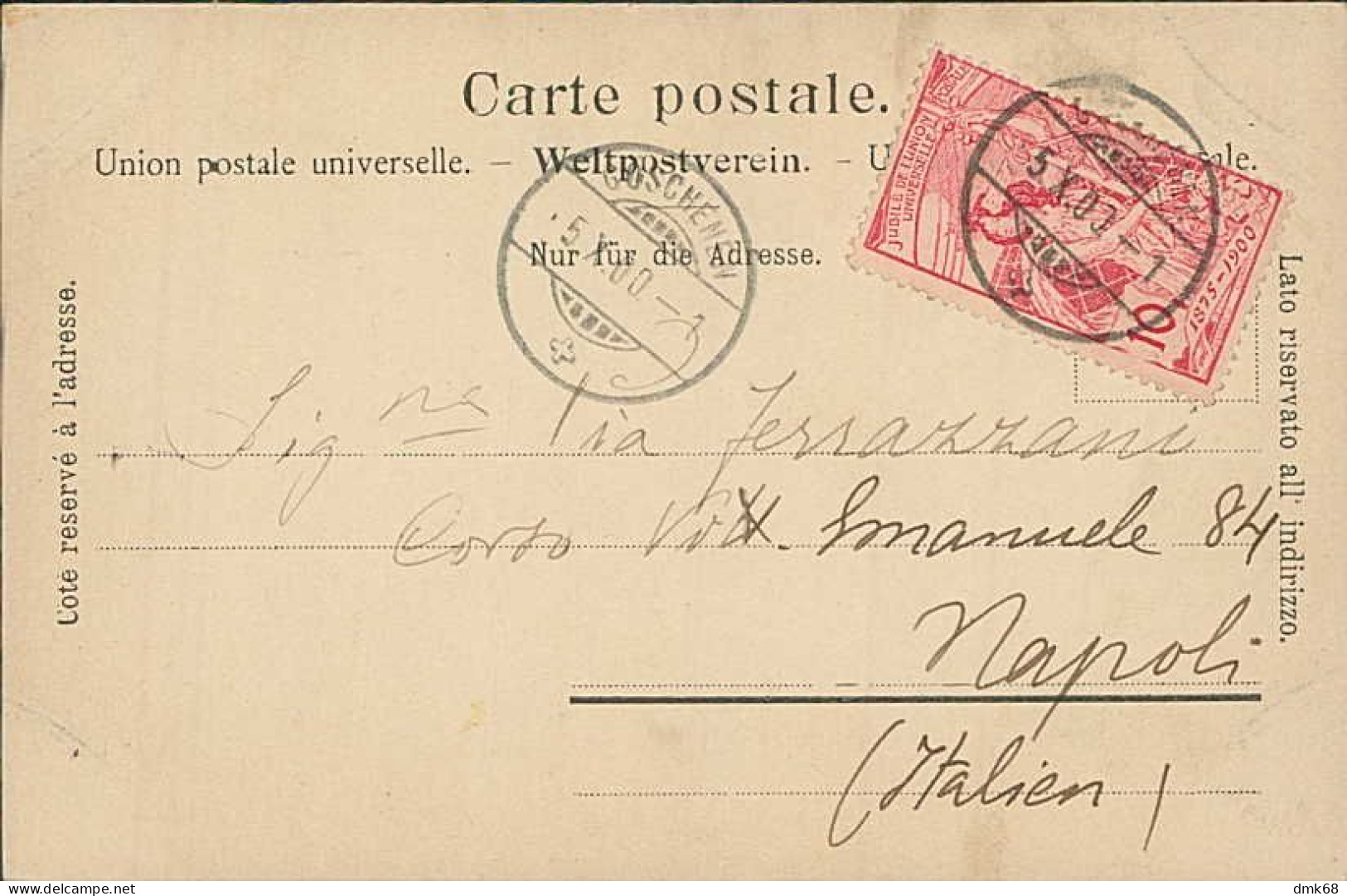 SWITZERLAND - GOSCHENEN - GOTTHARDBAHN - EDIT. E. GOETZ - MAILED 1900 (18205) - Göschenen