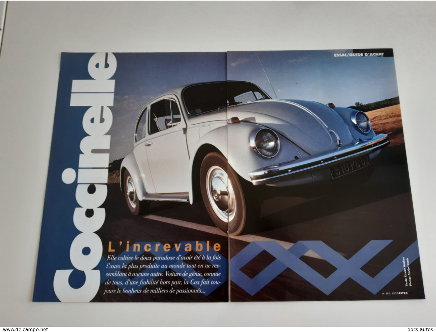 Coupure De Presse Automobile Volkswagen Coccinelle 1300 De 1969 - Voitures