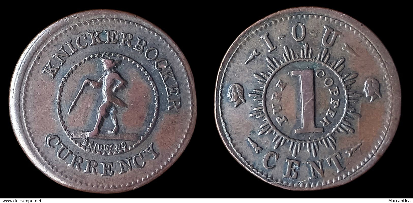 United States Of America, Civil War Knickerbocker Currency CU 1 Cent. 1863. - Otros & Sin Clasificación