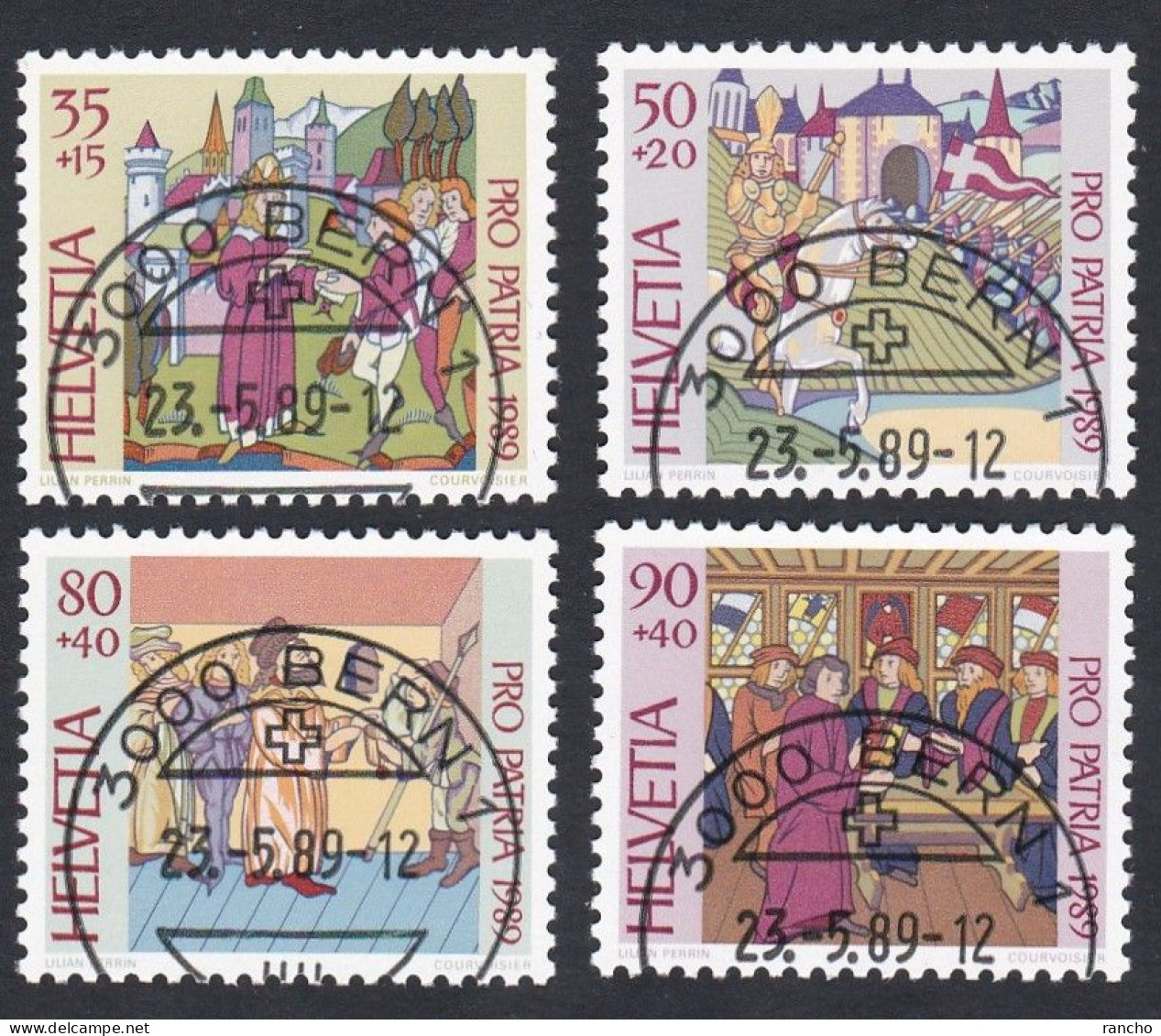 PRO/P. COLLECTION SERIE TIMBRES OBLITERES 1er/J.23.5.1989. C/S.B.K. Nr:B223/26. Y&TELLIER Nr:1319/22. MICHEL Nr:1393/96. - Used Stamps