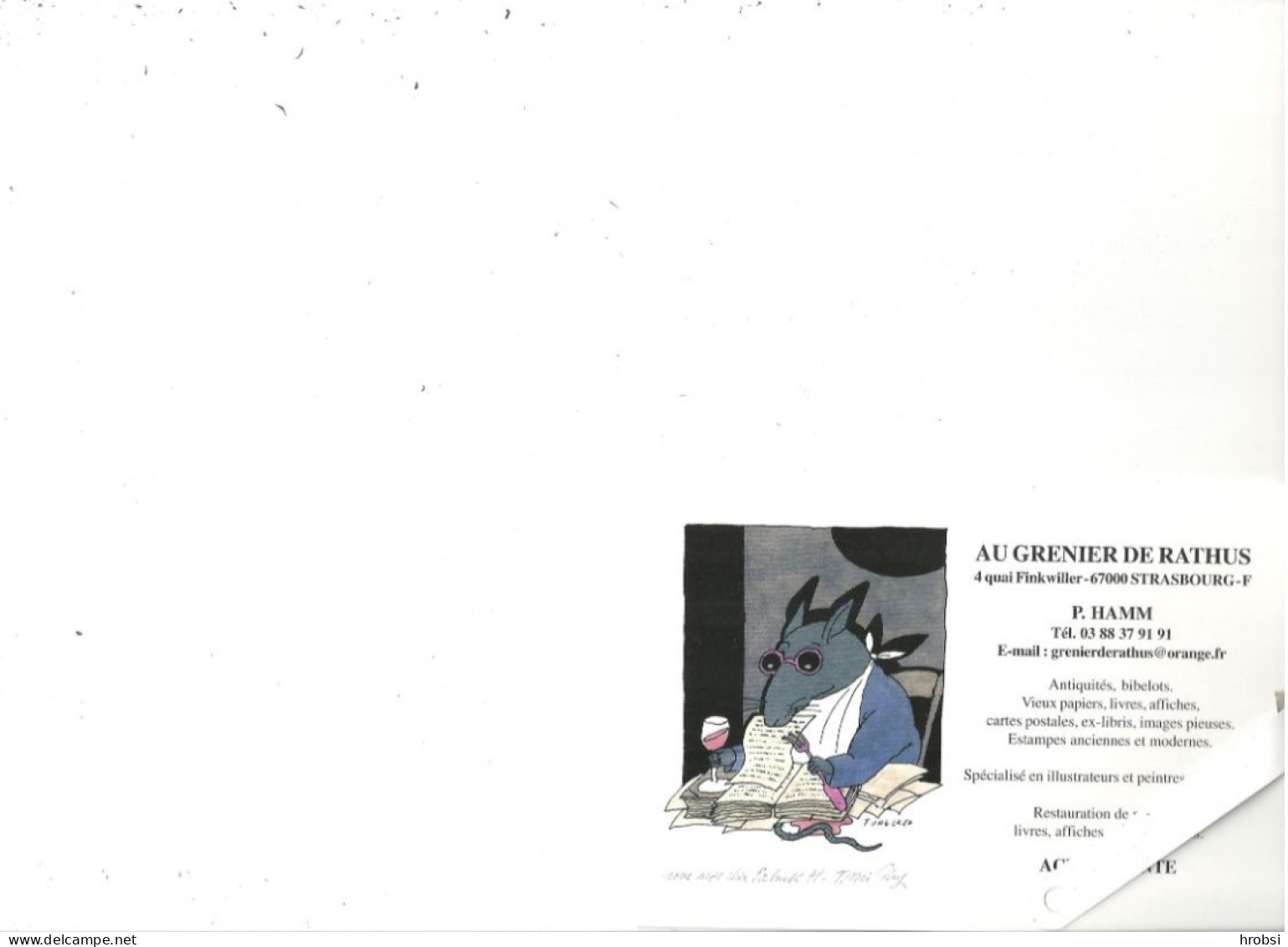 Illustrateur Alsace, Ungerer Tomi, Carte Au Grenier De Rathus ( P Hamm) Avec Autographe - Ungerer