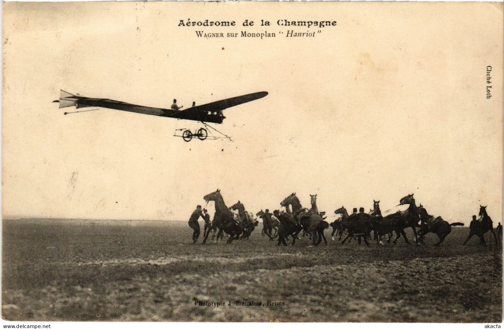 PC AVIATION AÉRODROME DE LA CHAMPAGNE MONOPLAN HANRIOT (a54401) - Aérodromes