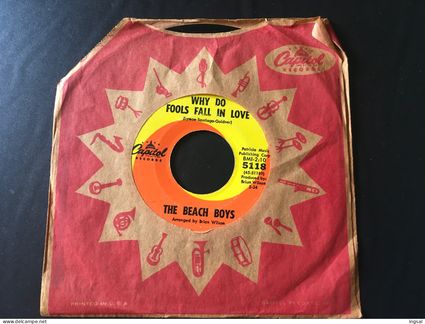 THE BEACH BOYS……..” WHY DO FOOLS FALL IN LOVE “…..” FUN FUN FUN “      CAPITOL Records - Andere - Engelstalig