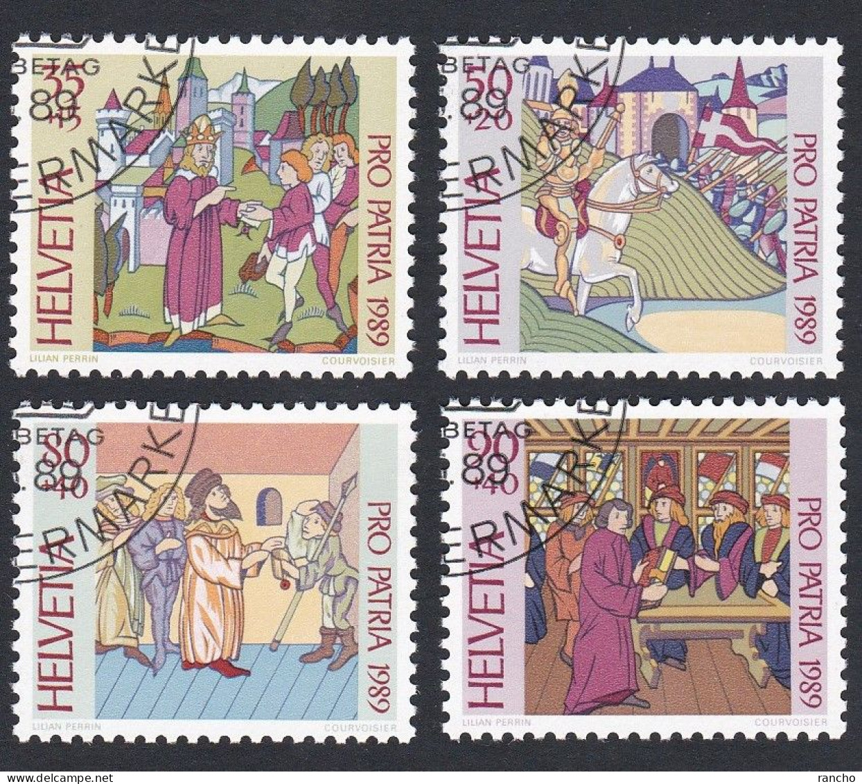 PRO/P. COLLECTION SERIE TIMBRES OBLITERES 1er/J.23.5.1989. C/S.B.K. Nr:B223/26. Y&TELLIER Nr:1319/22. MICHEL Nr:1393/96. - Used Stamps