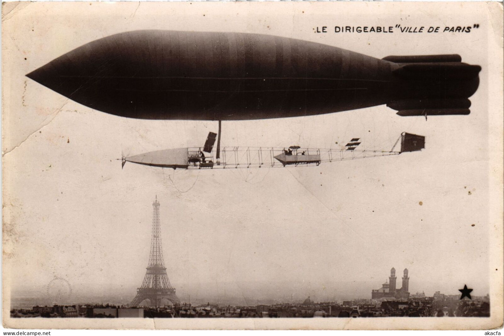 PC AVIATION DIRIGÉABLE LA VILLE DE PARIS (a54070) - Dirigibili