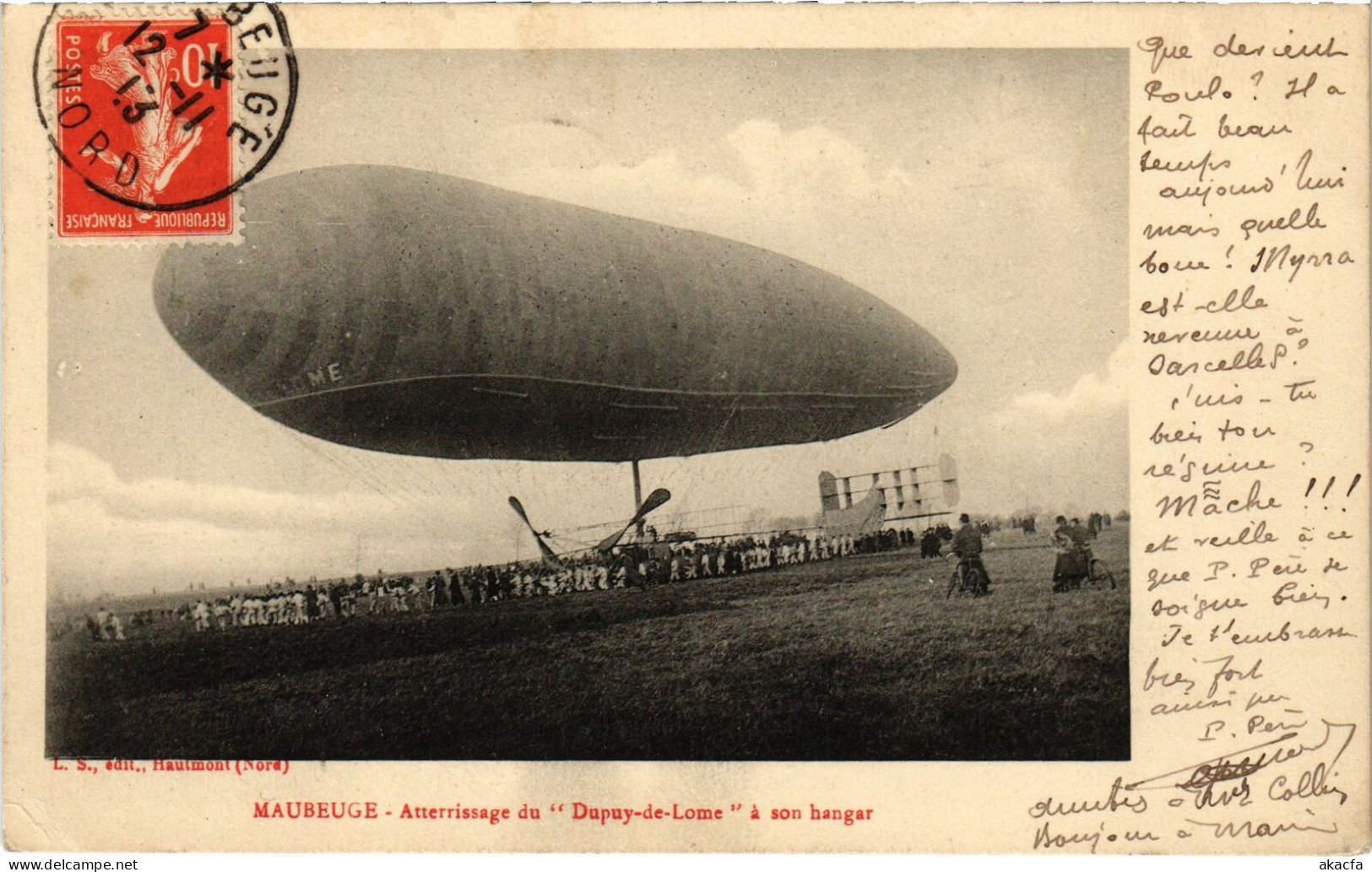 PC AVIATION DIRIGÉABLE DUPUY-DE-LOME HANGAR MAUBEUGE (a54029) - Zeppeline