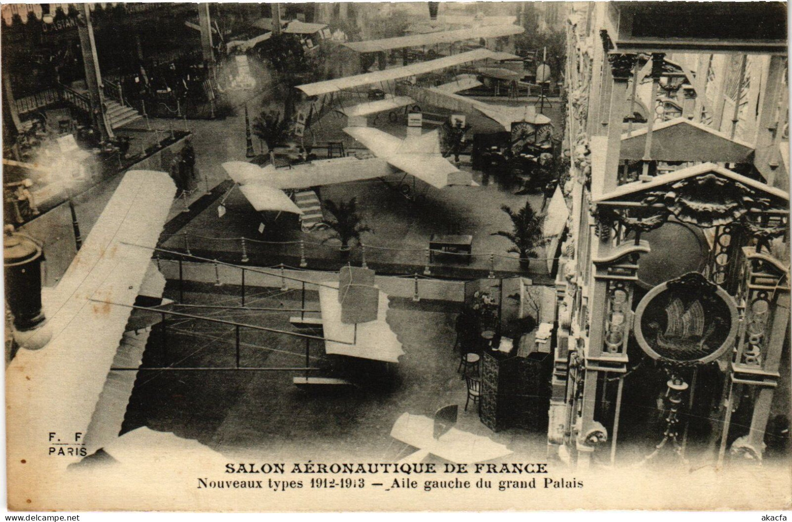 PC AVIATION SALON AÉRONAUTIQUE DE FRANCE 1912-13 PARIS (a53934) - Reuniones