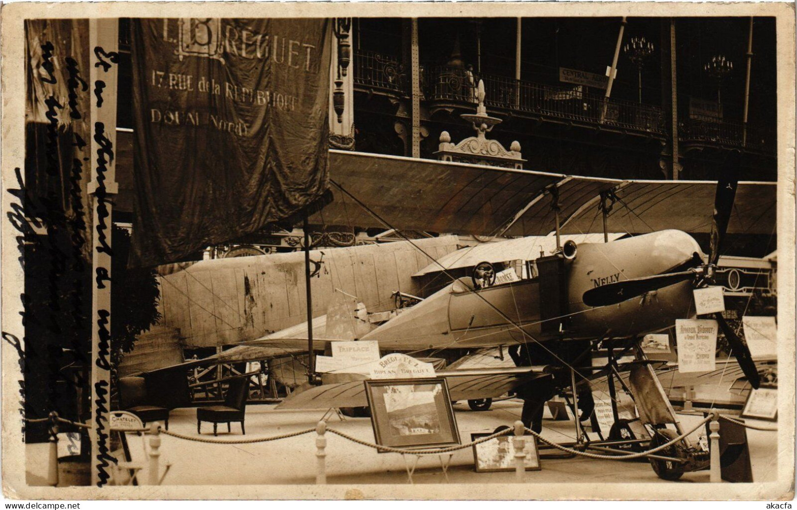 PC AVIATION EXPO DE LOCOMOTION AERIENNE 1912 PARIS REAL PHOTO POSTCARD (a53930) - Riunioni