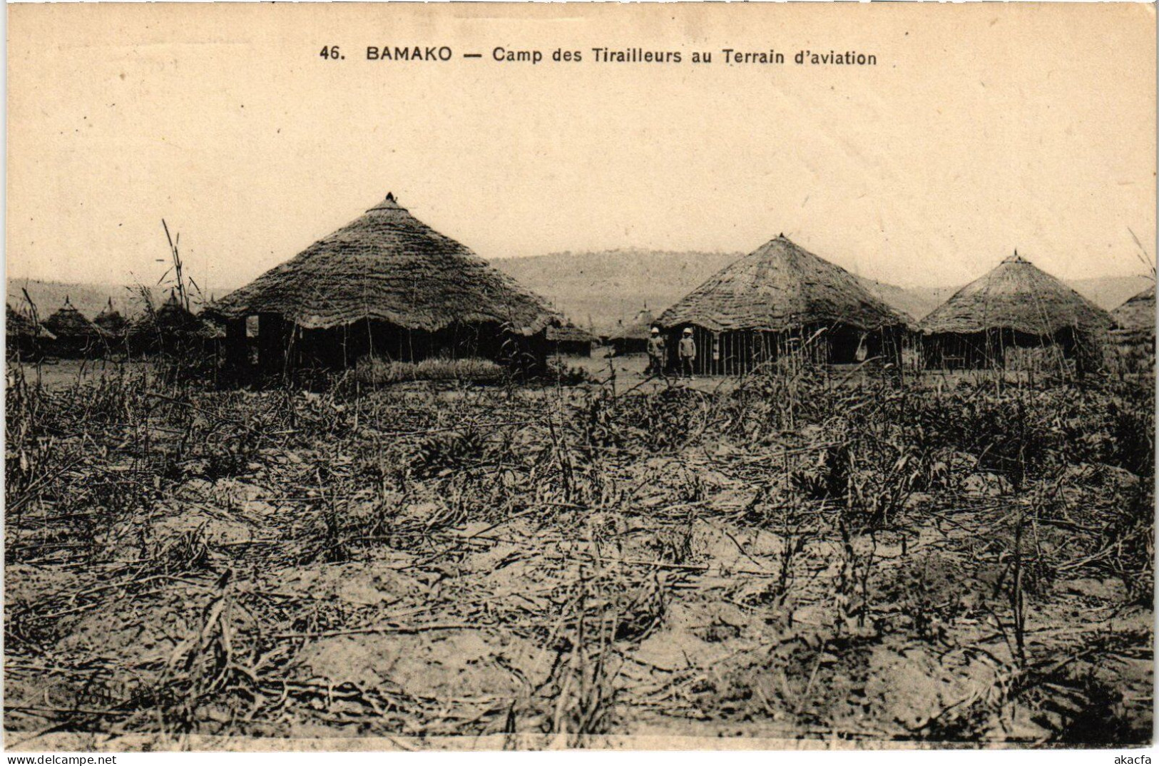 PC MALI BAMAKO CAMP DES TIRAILLEURS AU TERRAIN D'AVIATION (a53781) - Mali