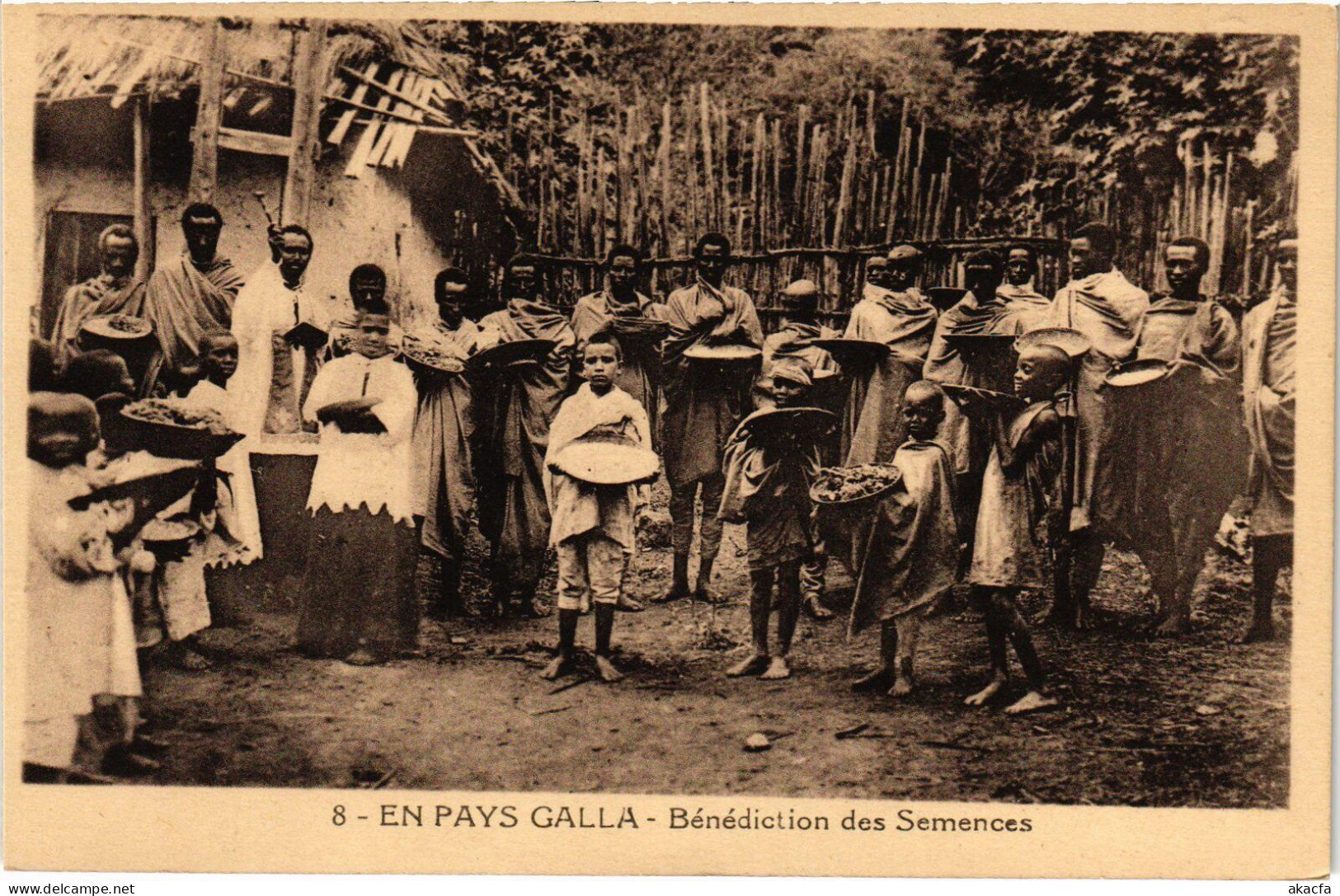 PC ETHIOPIA EN PAYS GALLA BÉNÉDICTION DES SEMENCES MISSIONARIES (a53656) - Ethiopië