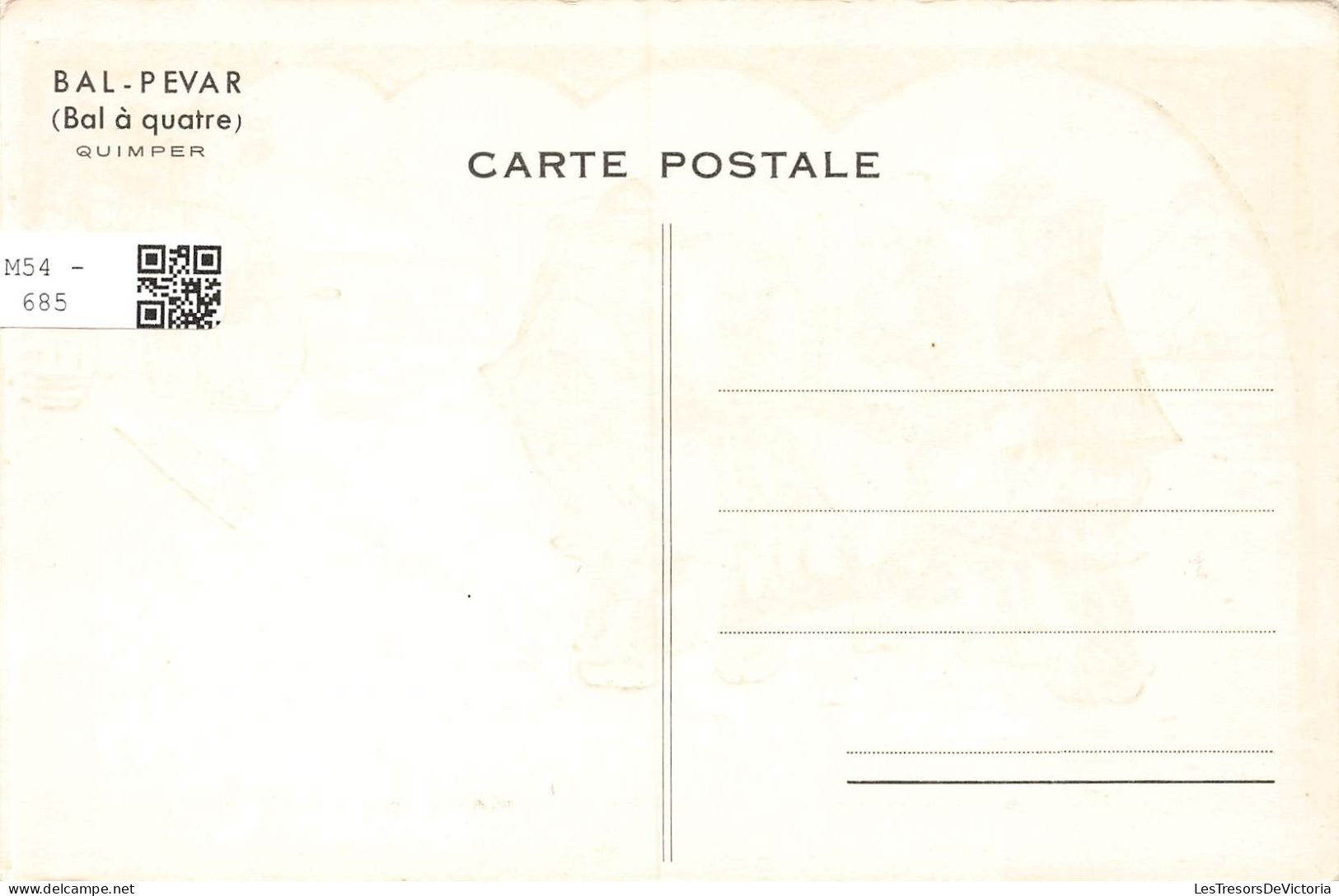 ILLUSTRATEUR - Bal à Quatre - Quimper - Carte Postale Ancienne - Autres & Non Classés