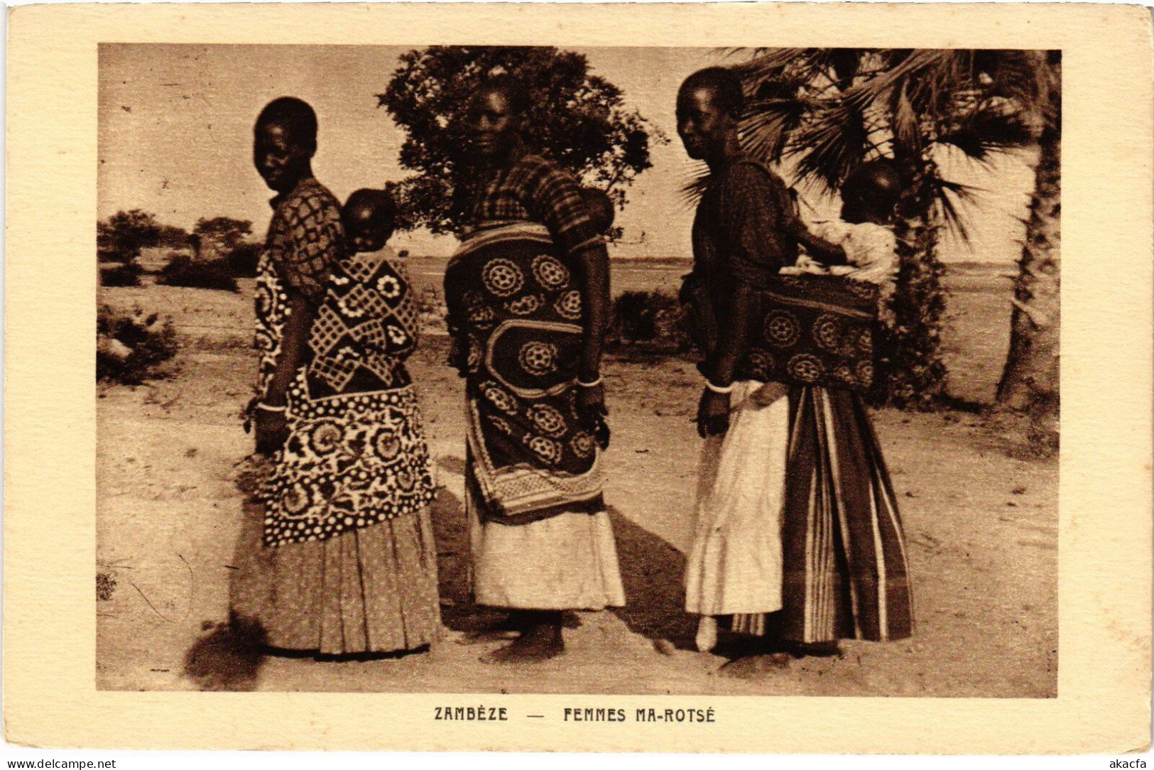 PC ZAMBIA FEMMES MA-ROTSÉ ETHNIC TYPES (a53495) - Zambia