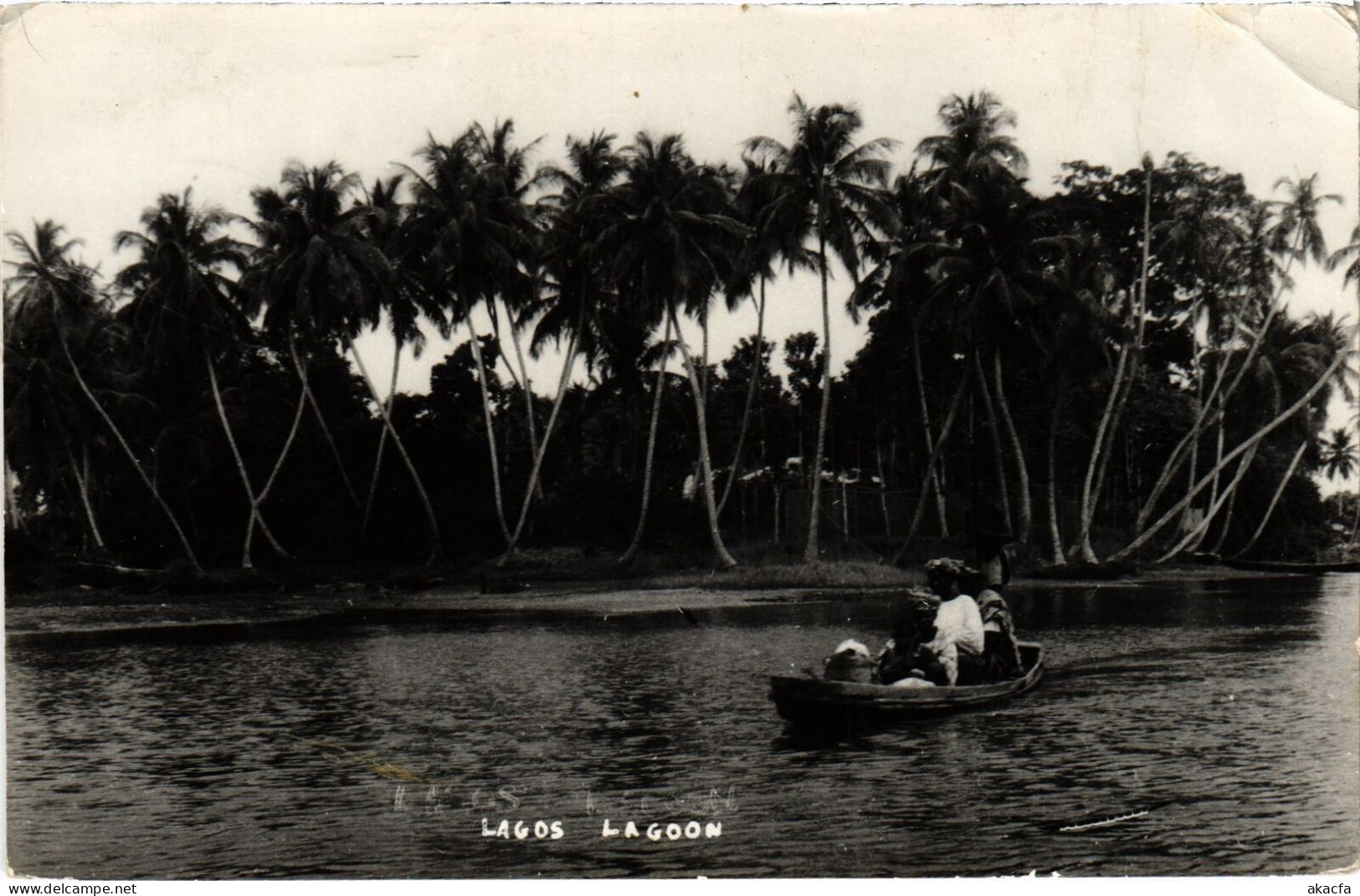 PC NIGERIA LAGOS LAGOON REAL PHOTO POSTCARD (a53460) - Nigeria