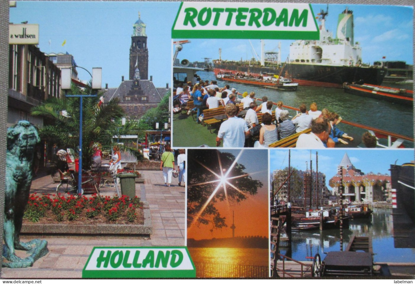 HOLLAND NETHERLAND ROTTERDAM CITY HARBOUR MULTI VIEW KARTE POSTCARD CARTOLINA ANSICHTSKARTE CARTE POSTALE POSTKARTE CARD - Rotterdam