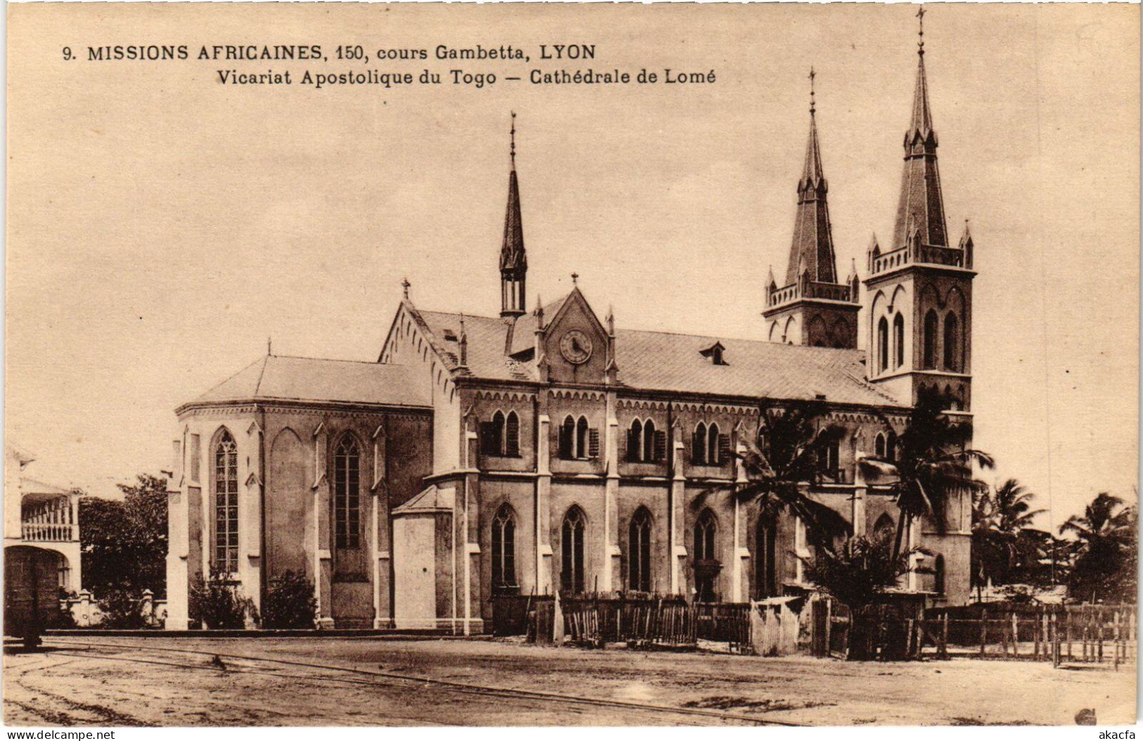 PC TOGO LOMÉ LA CATHÉDRALE VICARIAT APOSTOLIQUE MISSIONARIES (a53309) - Togo