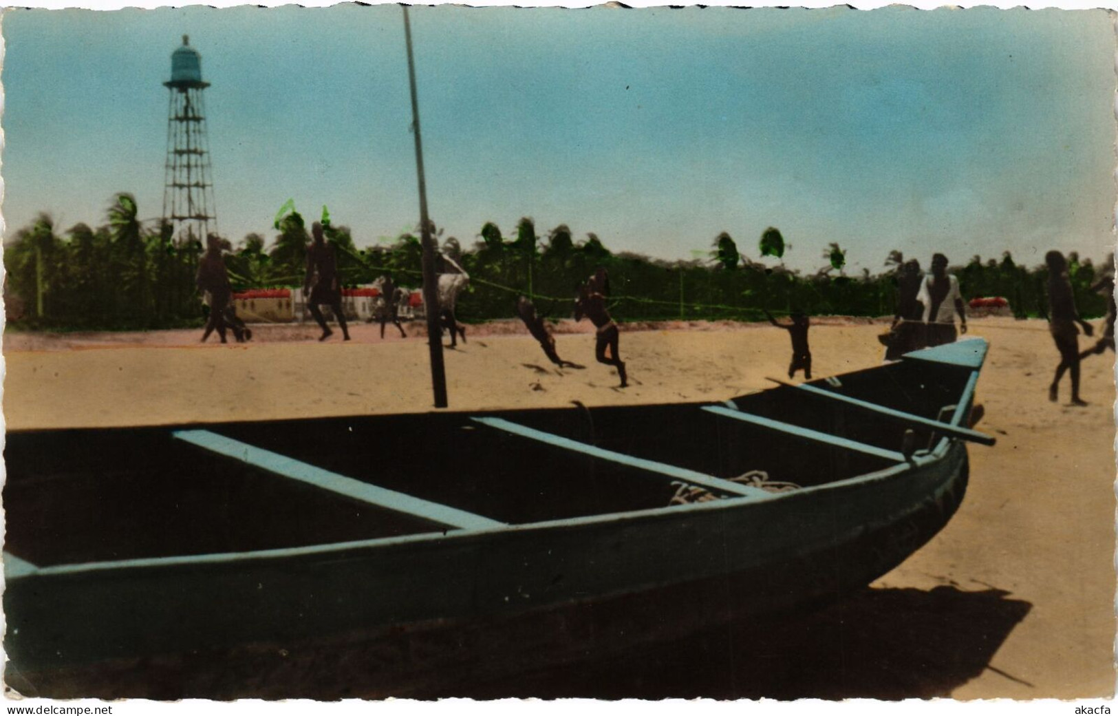 PC TOGO LOMÉ PECHEURS DEVANT LA PHARE ETHNIC TYPES (a53263) - Togo