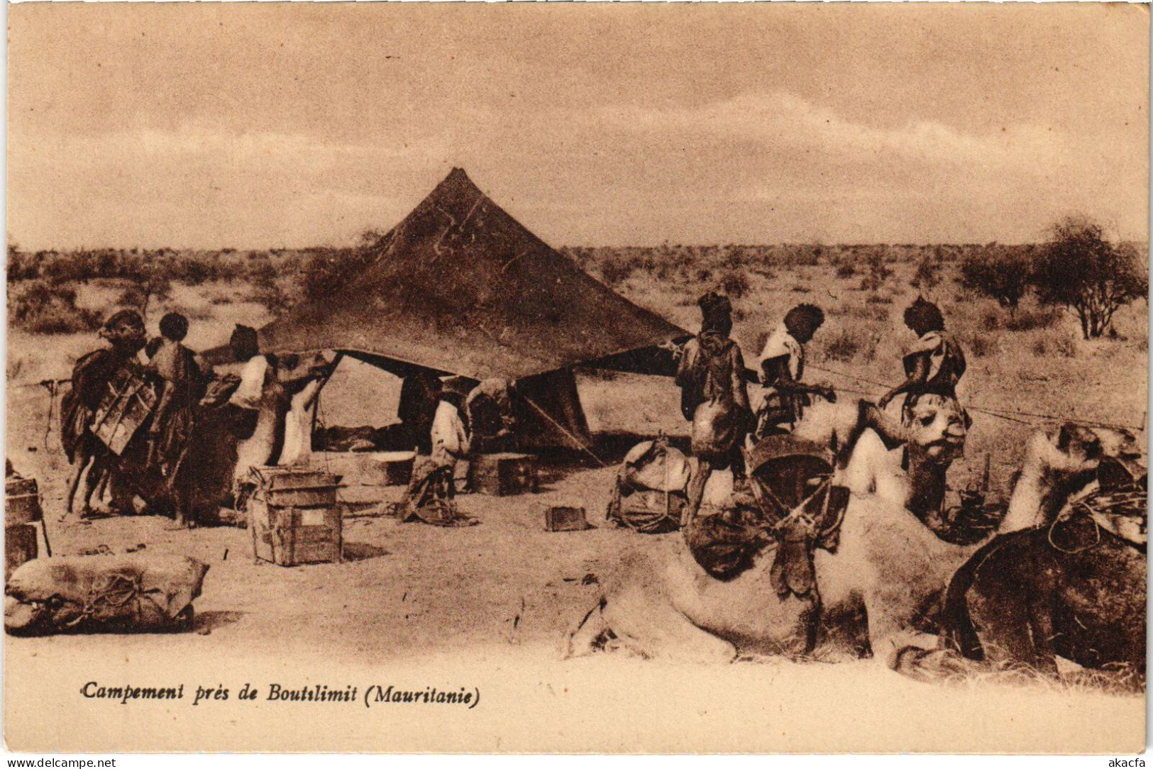 PC MAURITANIA PRES DE BOUTILIMIT CAMPEMENT ETHNIC TYPES (a53256) - Mauritanie