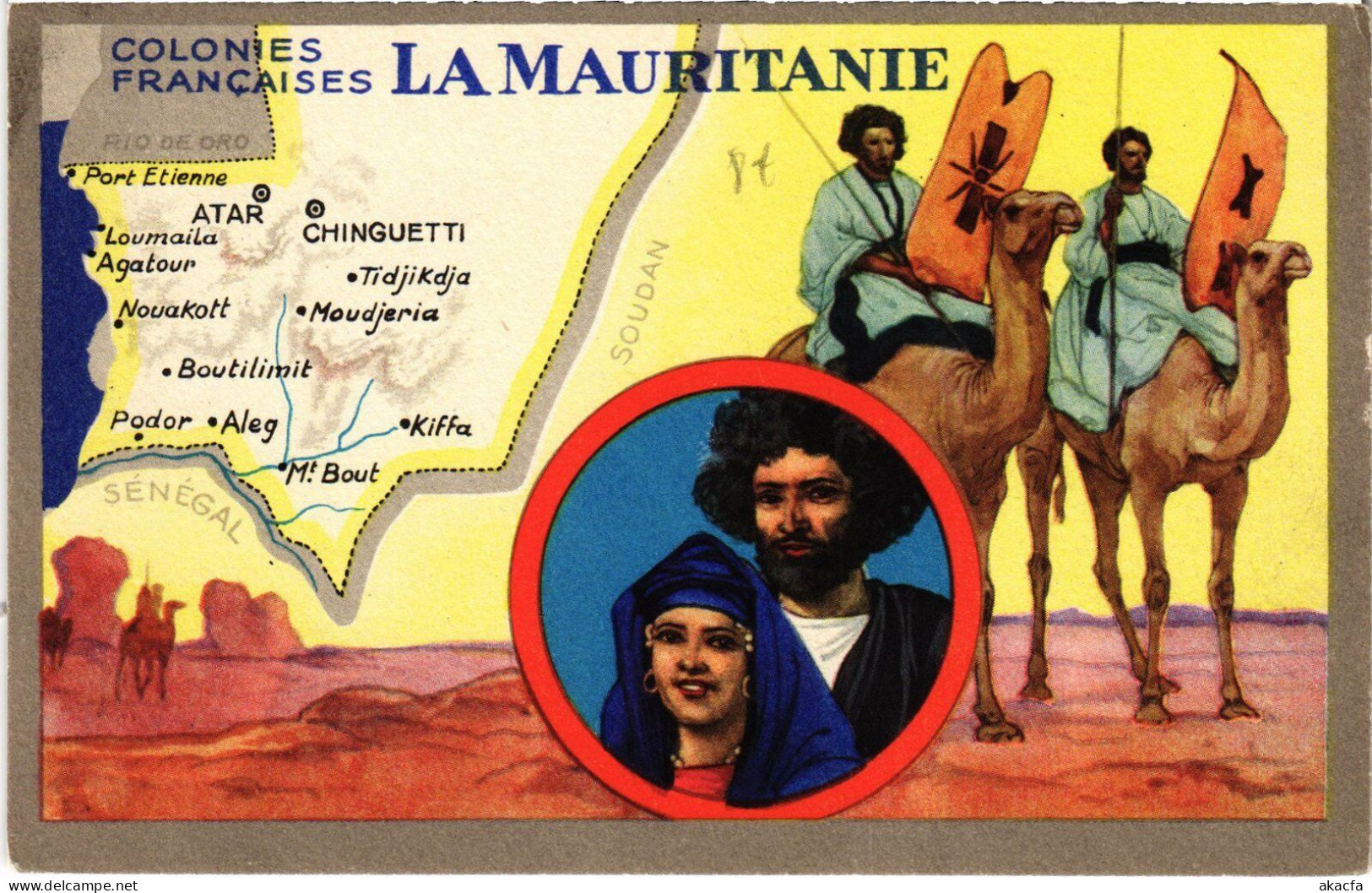 PC MAURITANIA LES COLONIES FRANCAISES LA MAURITANIE (a53248) - Mauretanien