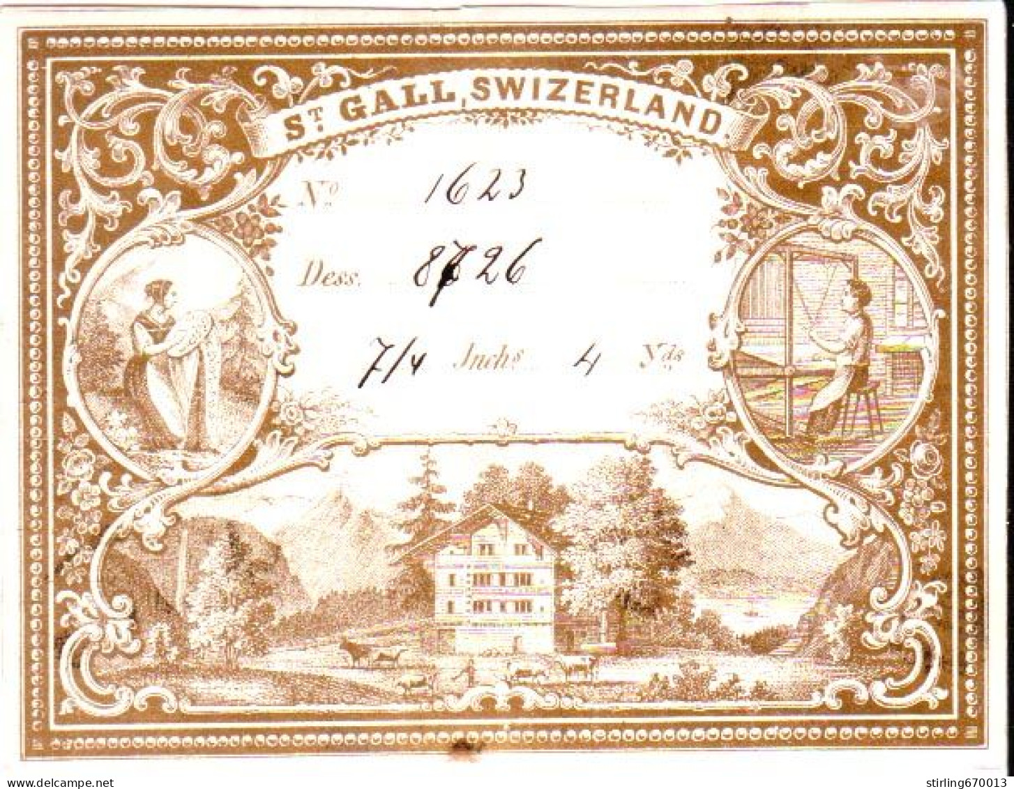 DE 1874 - Etiquette De St. Gall, Switzerland - Sonstige & Ohne Zuordnung